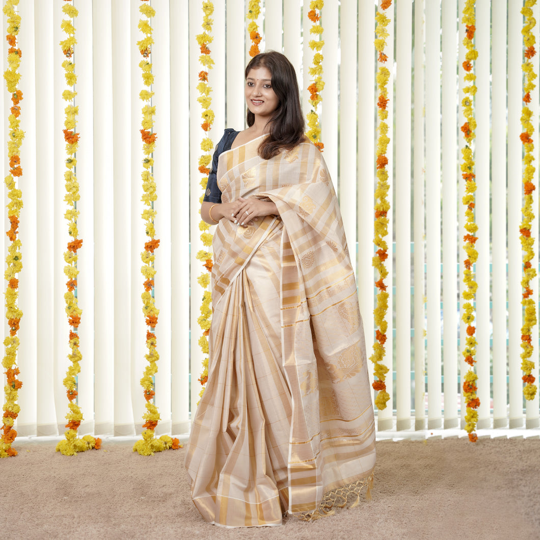 Tissue Kasavu Kerala Saree- 5063