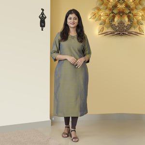 Raw Cotton slitted kurti-3739