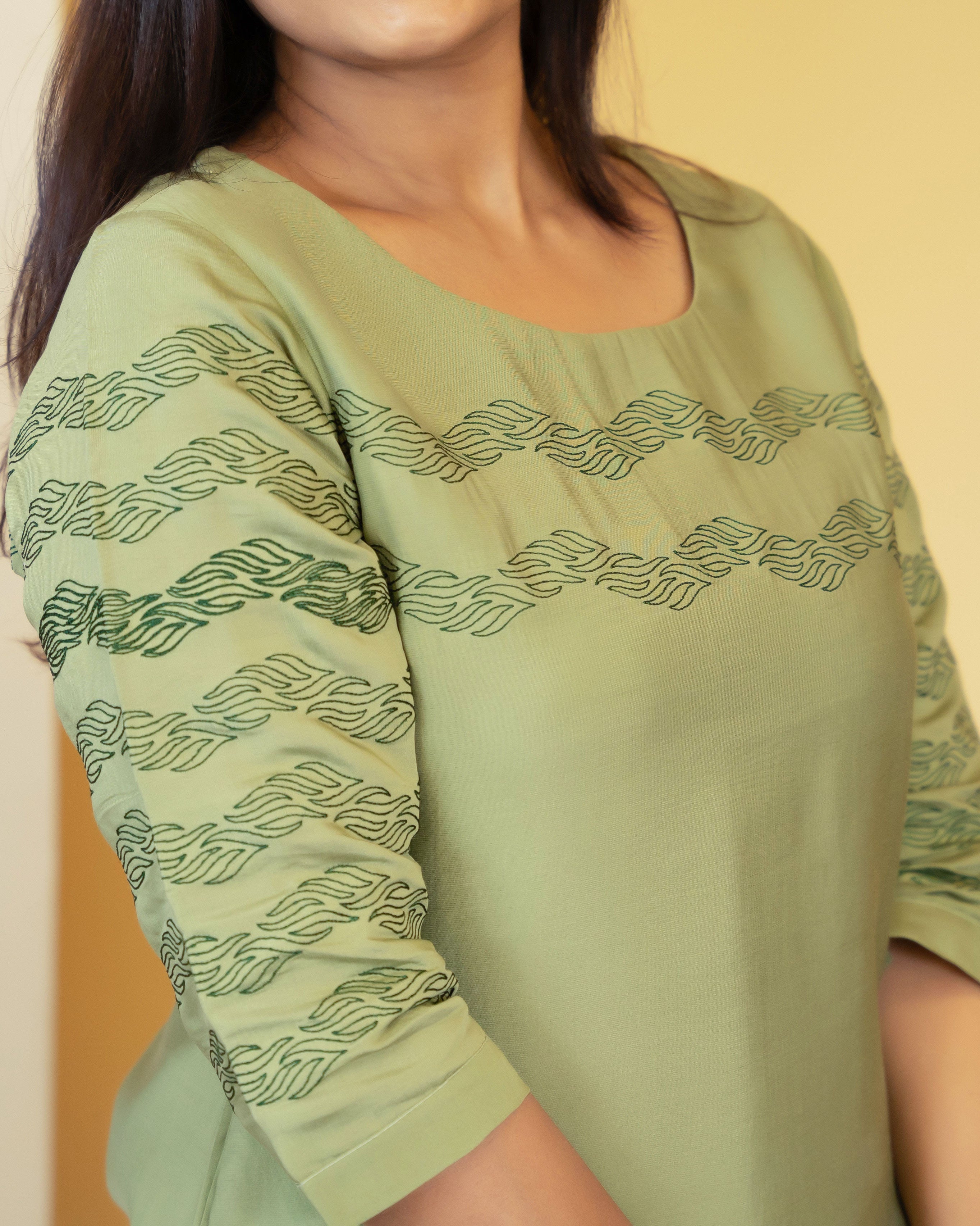 Load image into Gallery viewer, Semi Silk Slitted Kurti-3731
