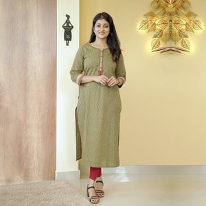 Pure Cotton Slitted Kurti-4695