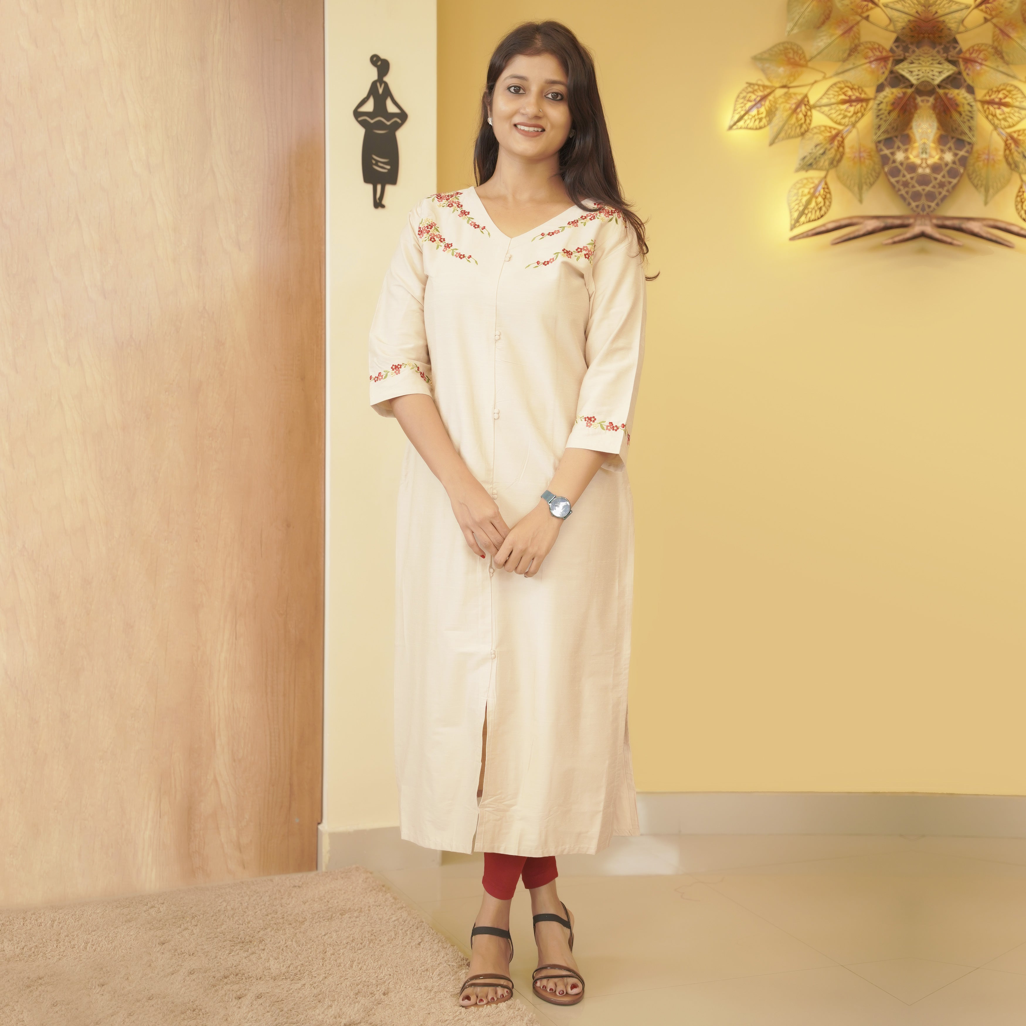 Load image into Gallery viewer, Raw Cotton Kurti-3676
