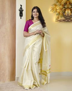 Tissue Kasavu Kerala Saree-5058