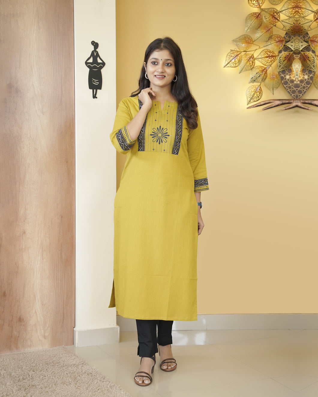 Pure Cotton Slitted Kurti- 4502