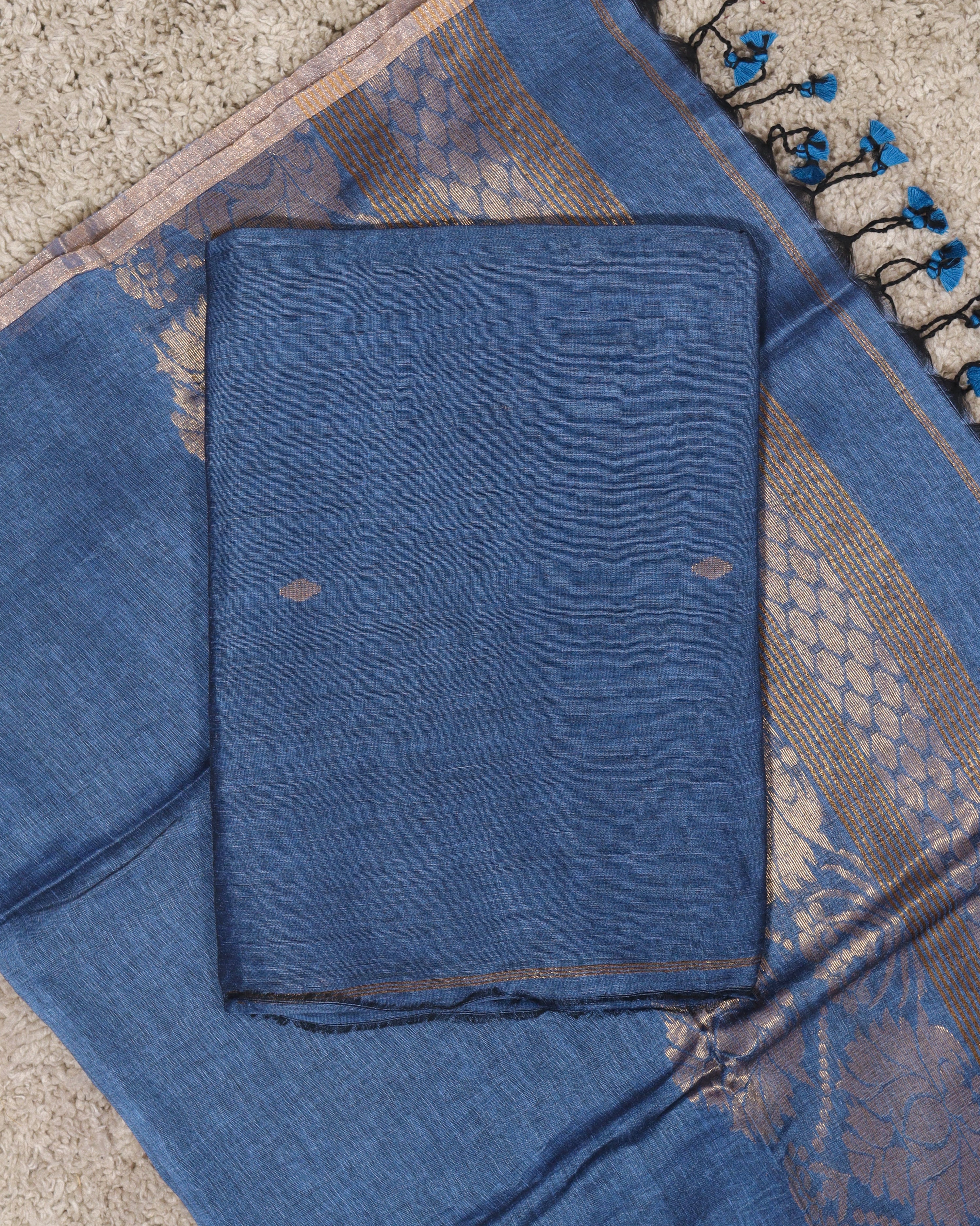 Load image into Gallery viewer, Linen Silk Unstitched Suit-8492
