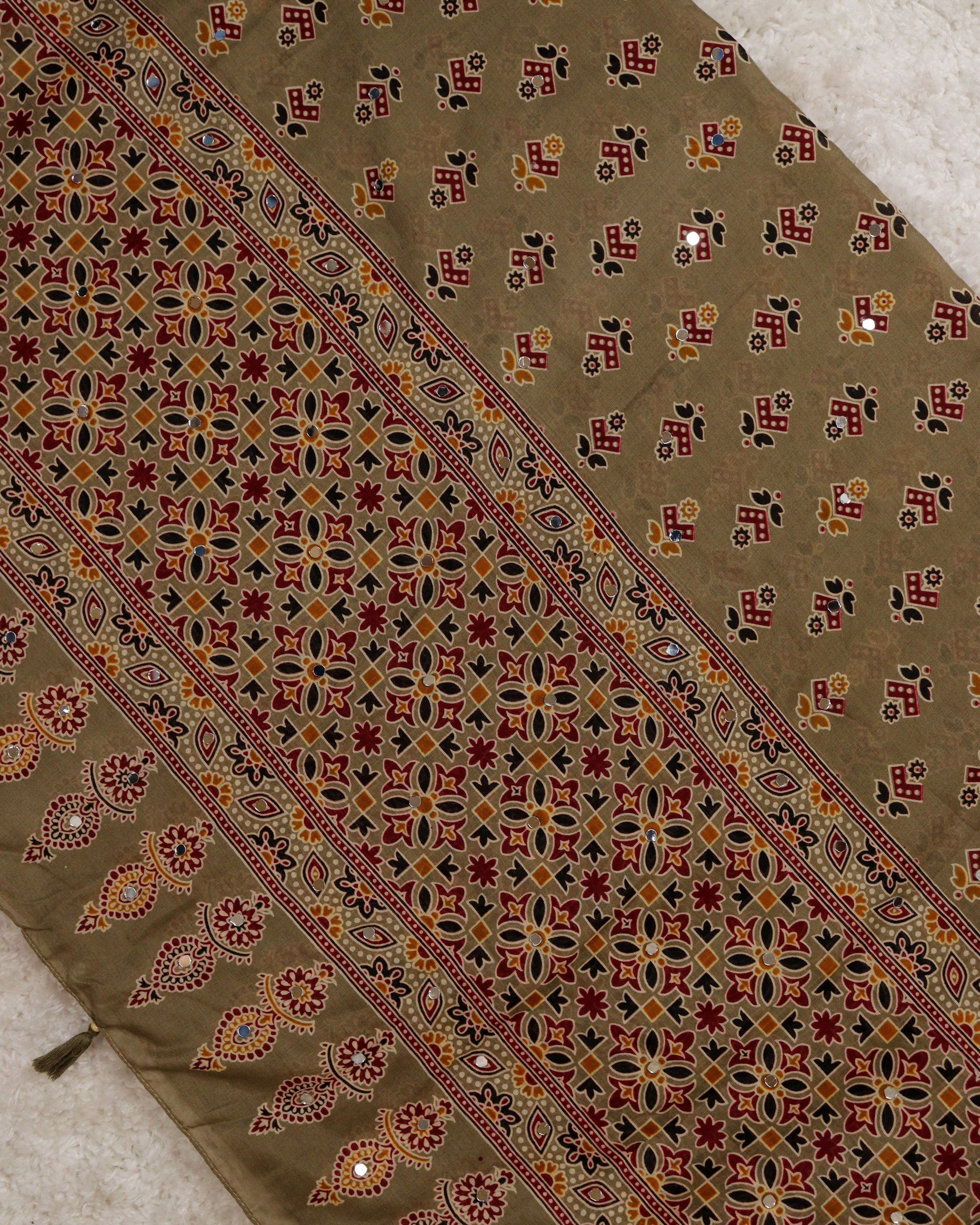 Load image into Gallery viewer, Cotton Ajrakh Dupatta-0587
