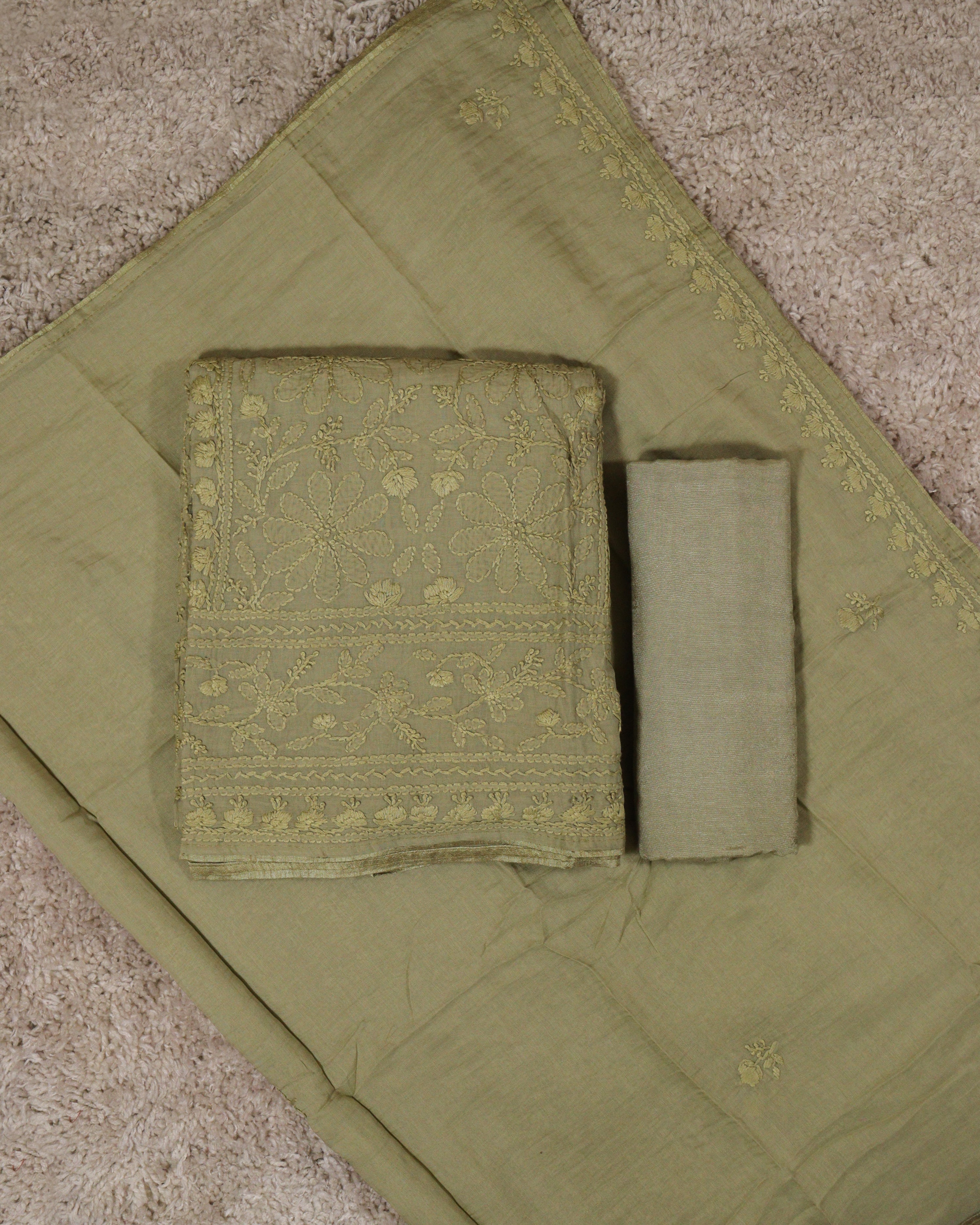 Load image into Gallery viewer, Mul Chanderi Unstitched Suit-5016
