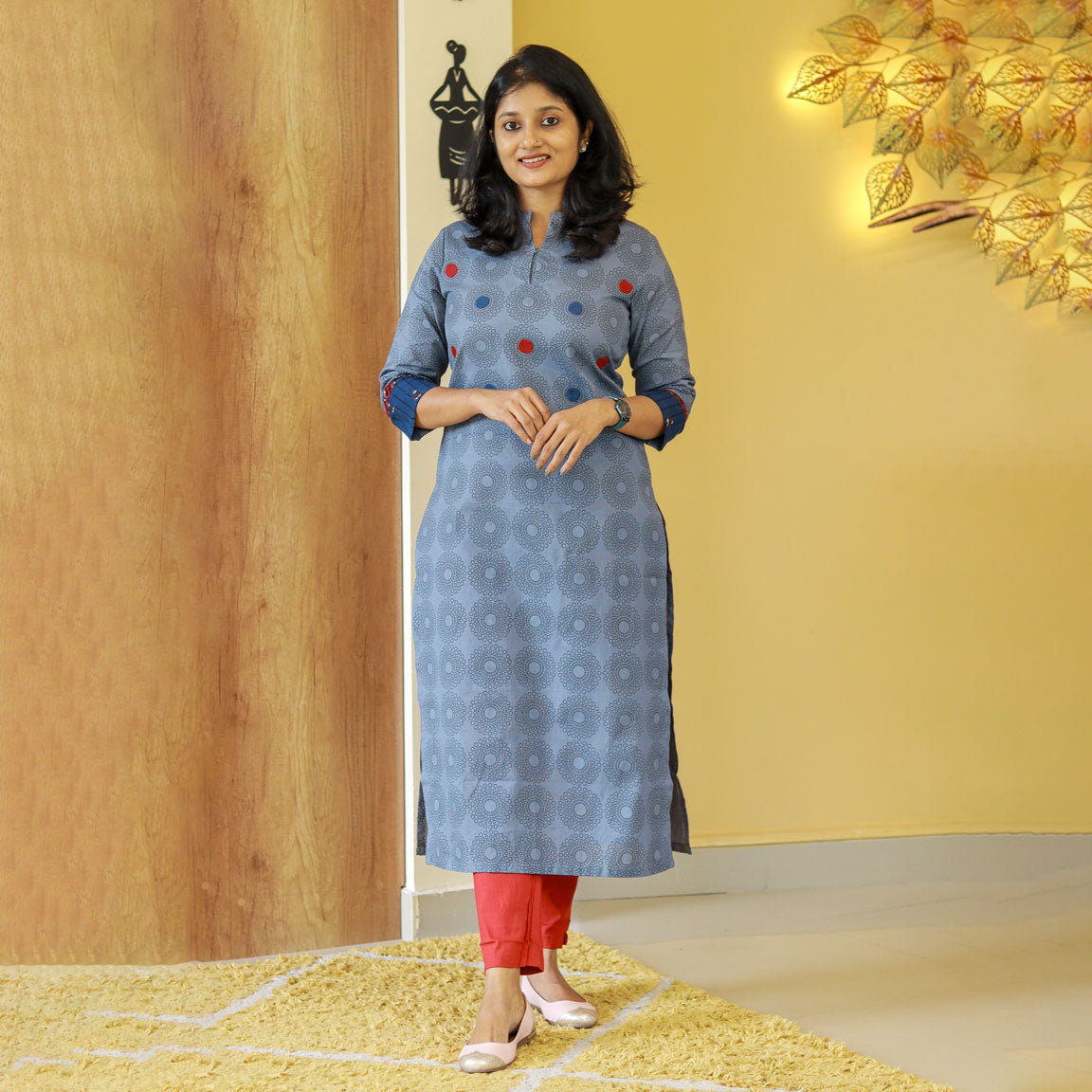 Load image into Gallery viewer, Block Printed Cotton Kurti - 4011
