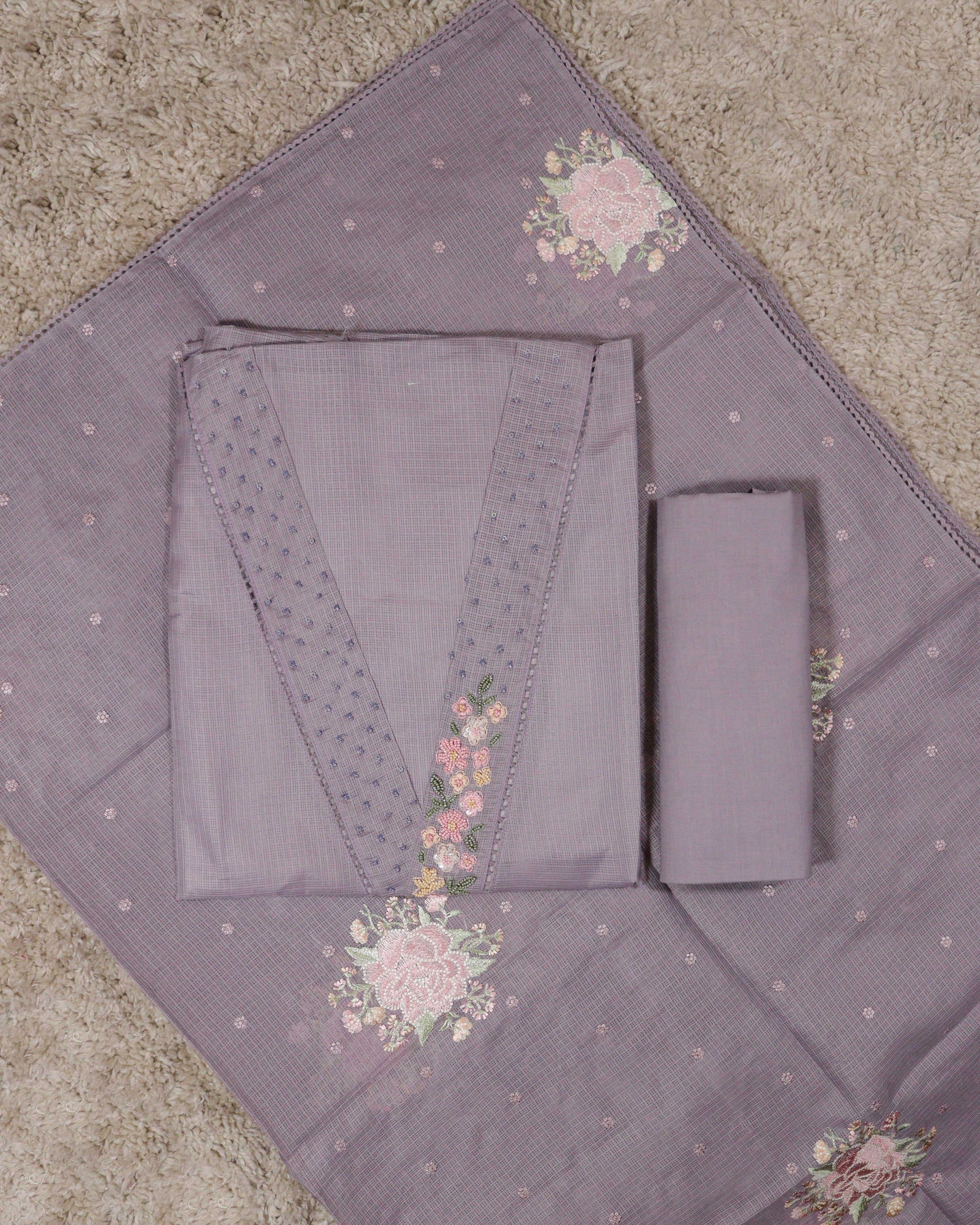 Load image into Gallery viewer, Silky Kota Unstitched Suit-5019
