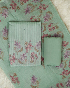 Linen Tissue Unstitched Suit-0725