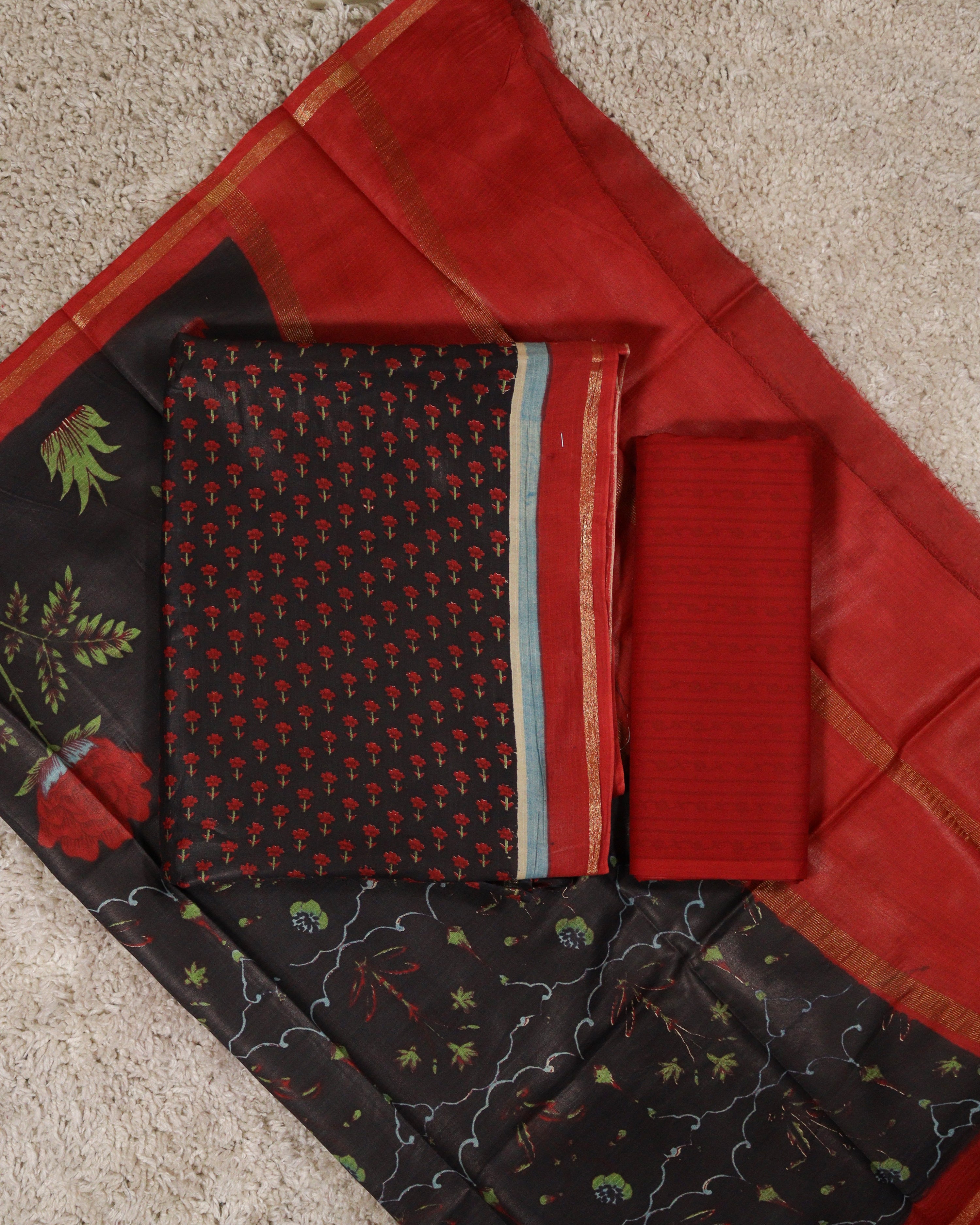 Load image into Gallery viewer, Assam Silk Unstitched Suit-5380
