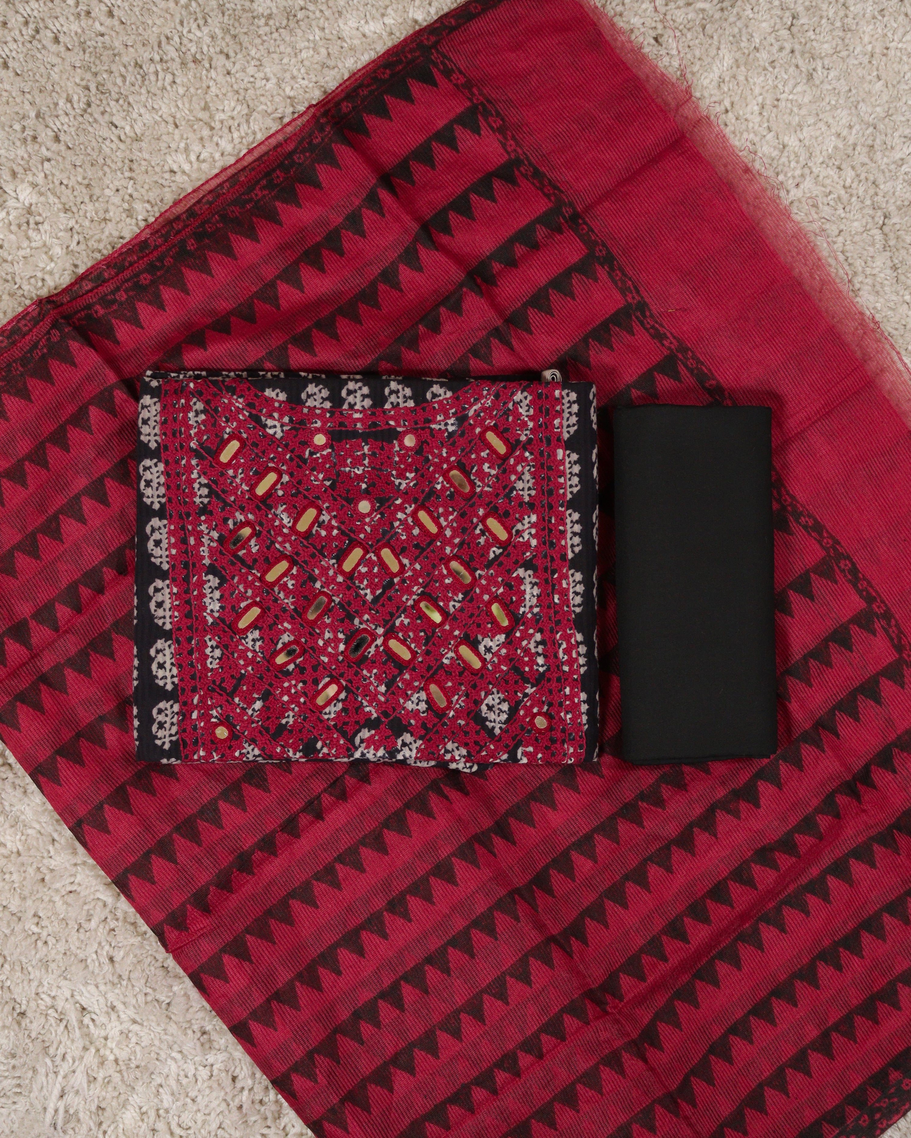 Load image into Gallery viewer, Pure Cotton Unstitched Suit-5389
