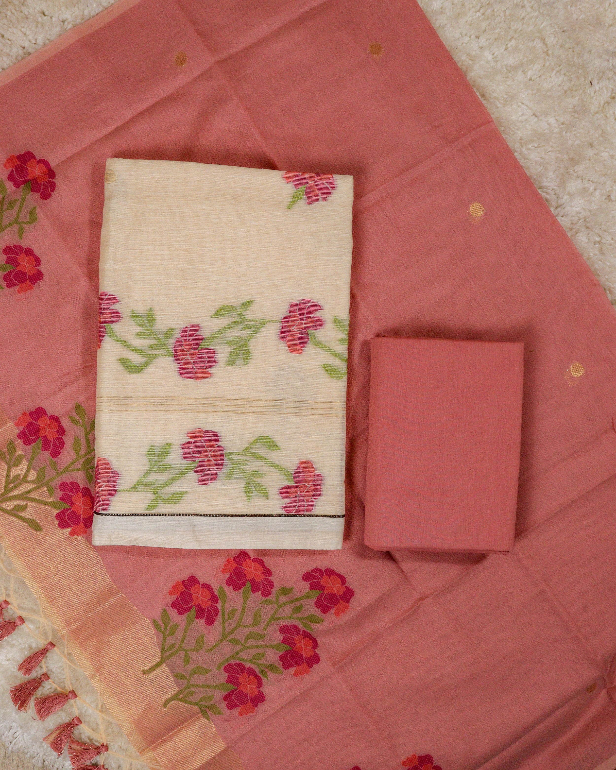 Load image into Gallery viewer, Chanderi Silk Unstitched Suit-0851
