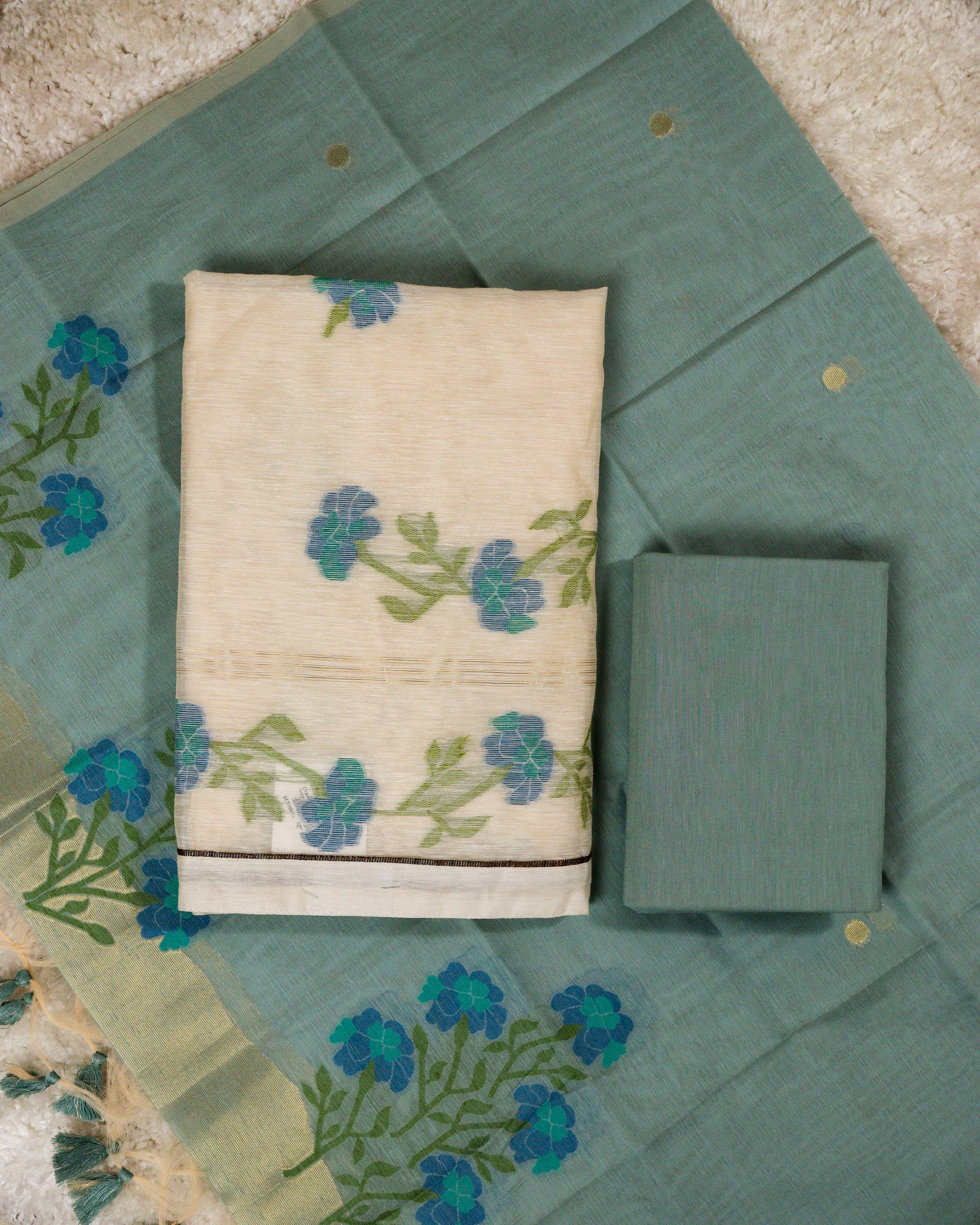 Load image into Gallery viewer, Chanderi Silk Unstitched Suit-0851
