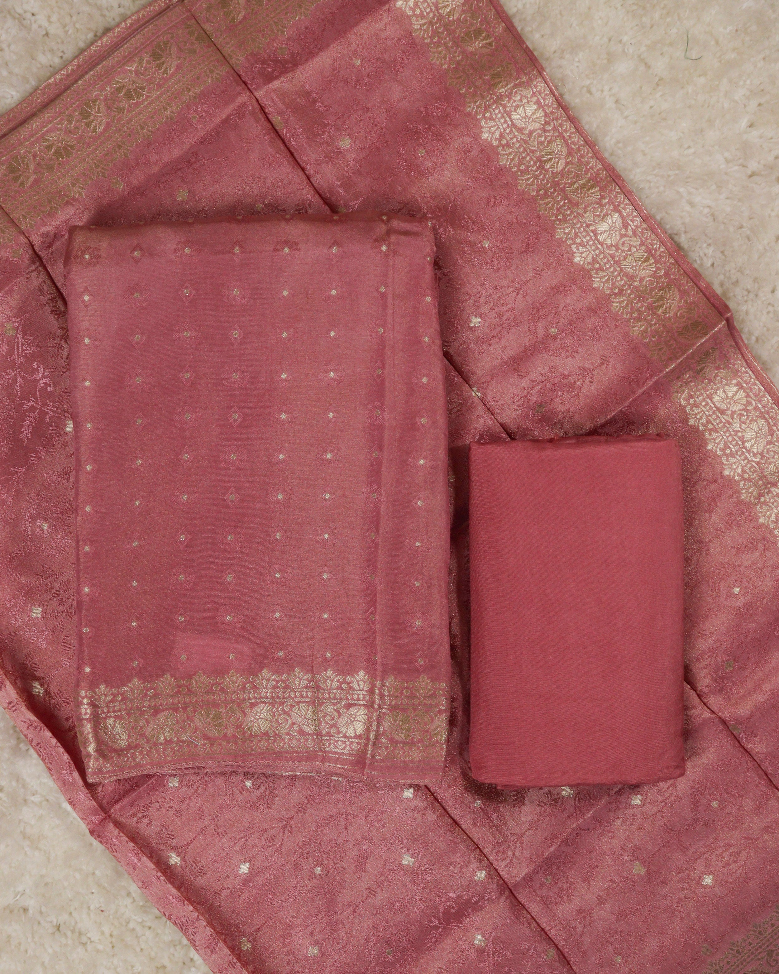 Load image into Gallery viewer, Banarasi Tissue Unstitched Suit-0846
