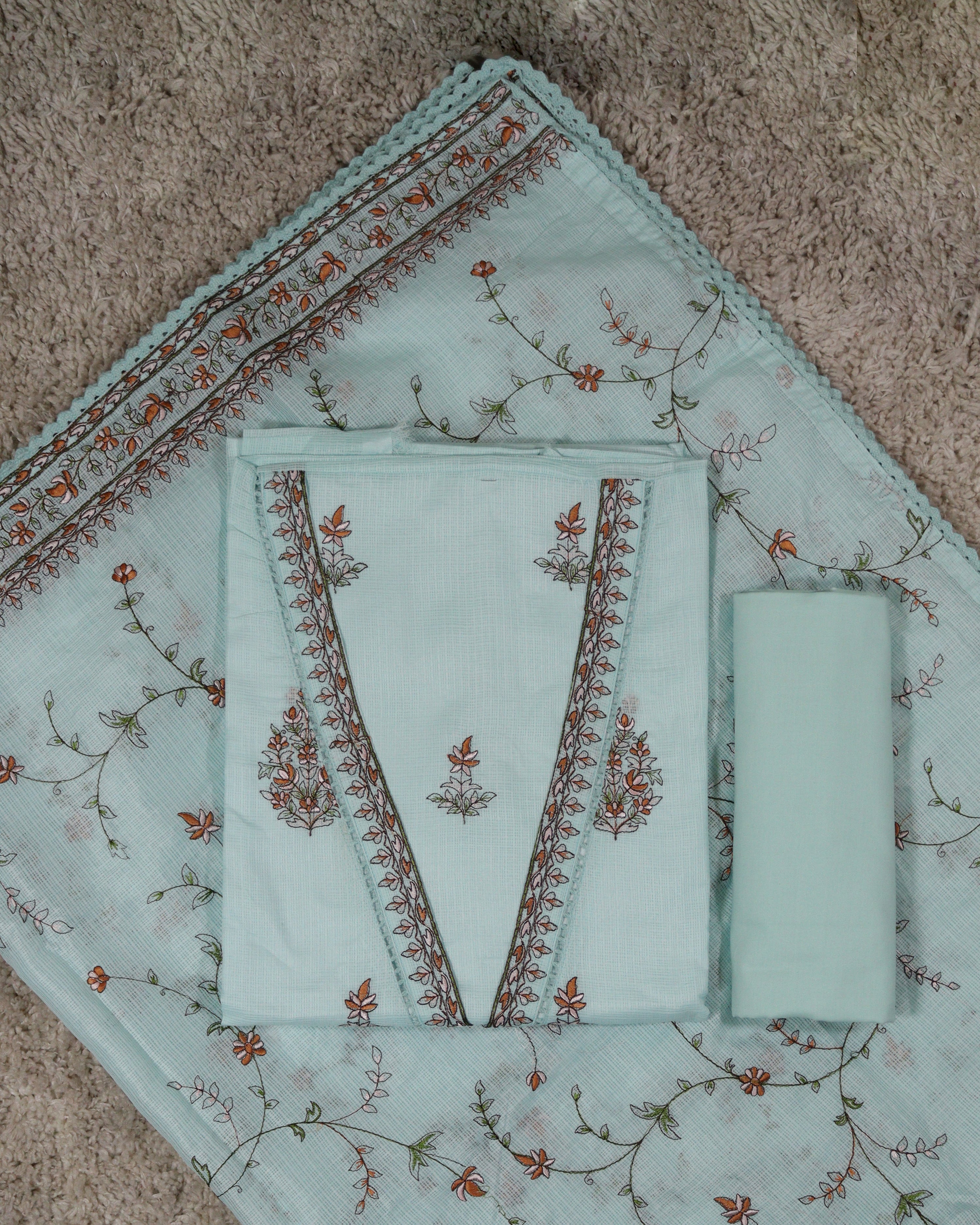 Load image into Gallery viewer, Silky Kota Unstitched Suit-5383
