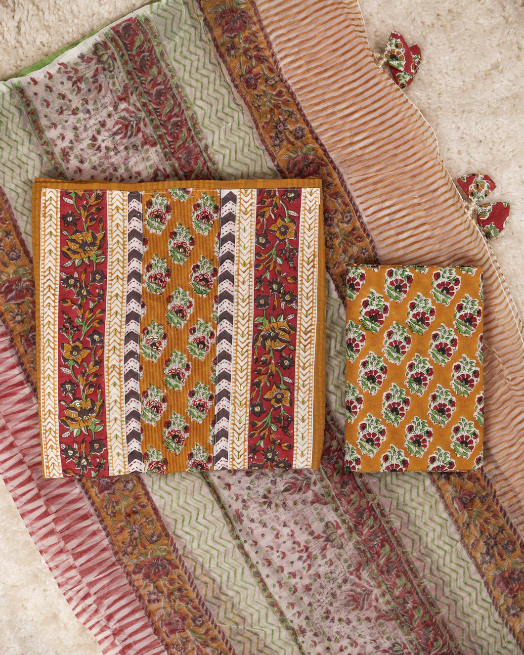 Pure Cotton Unstitched Suit-0848