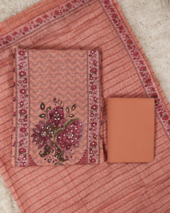 Pure Chanderi Silk Unstitched Suit -0847