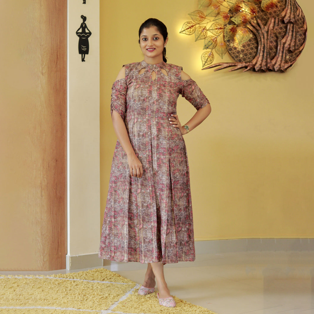 Semi Chanderi Silk  Designer Kurti - 4032 ( pre order)