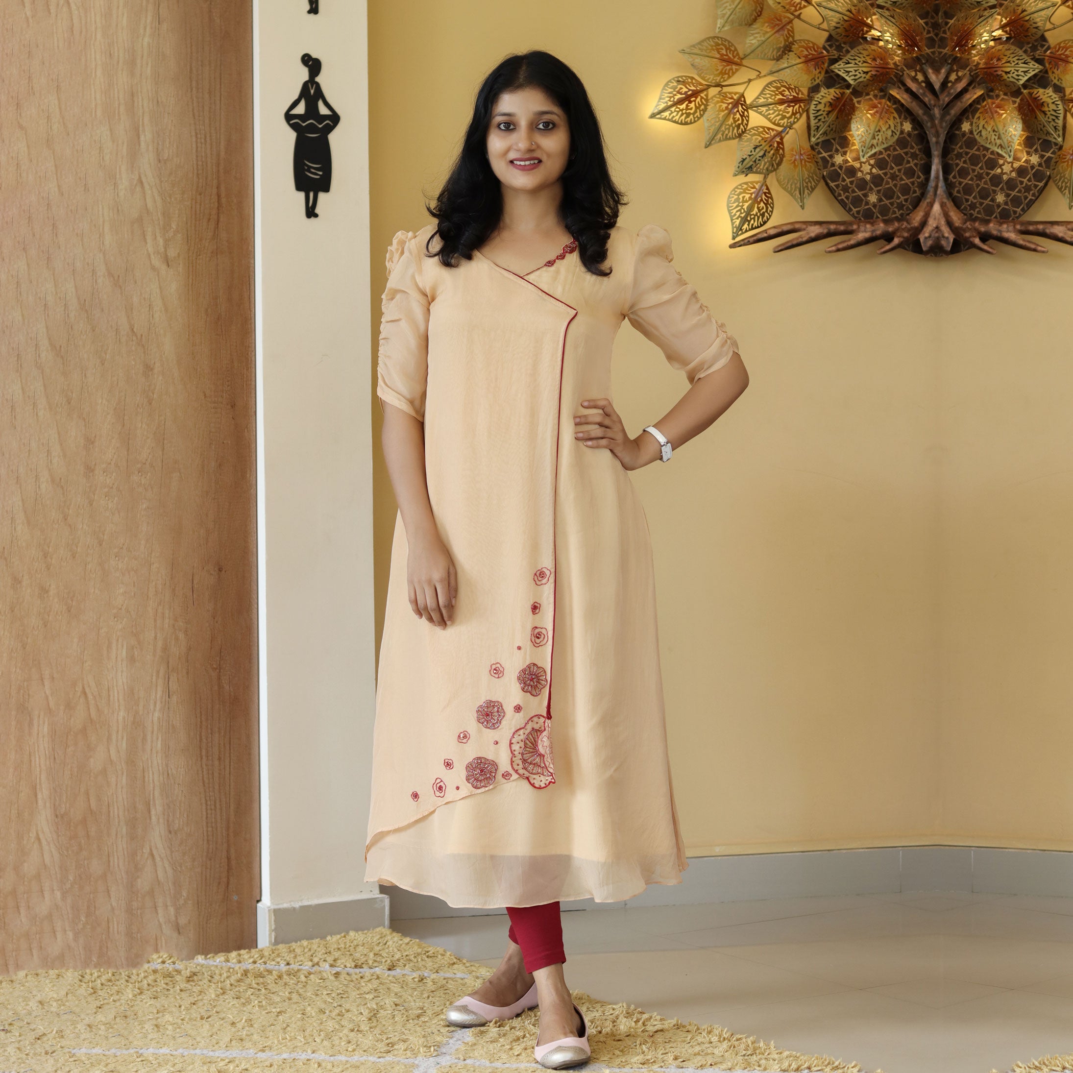 Load image into Gallery viewer, Pure Organza Designer Kurti(PRE-ORDER)-4102
