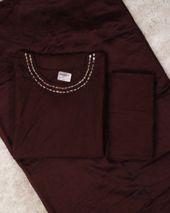 Rayon Cotton Kurti Set-2317