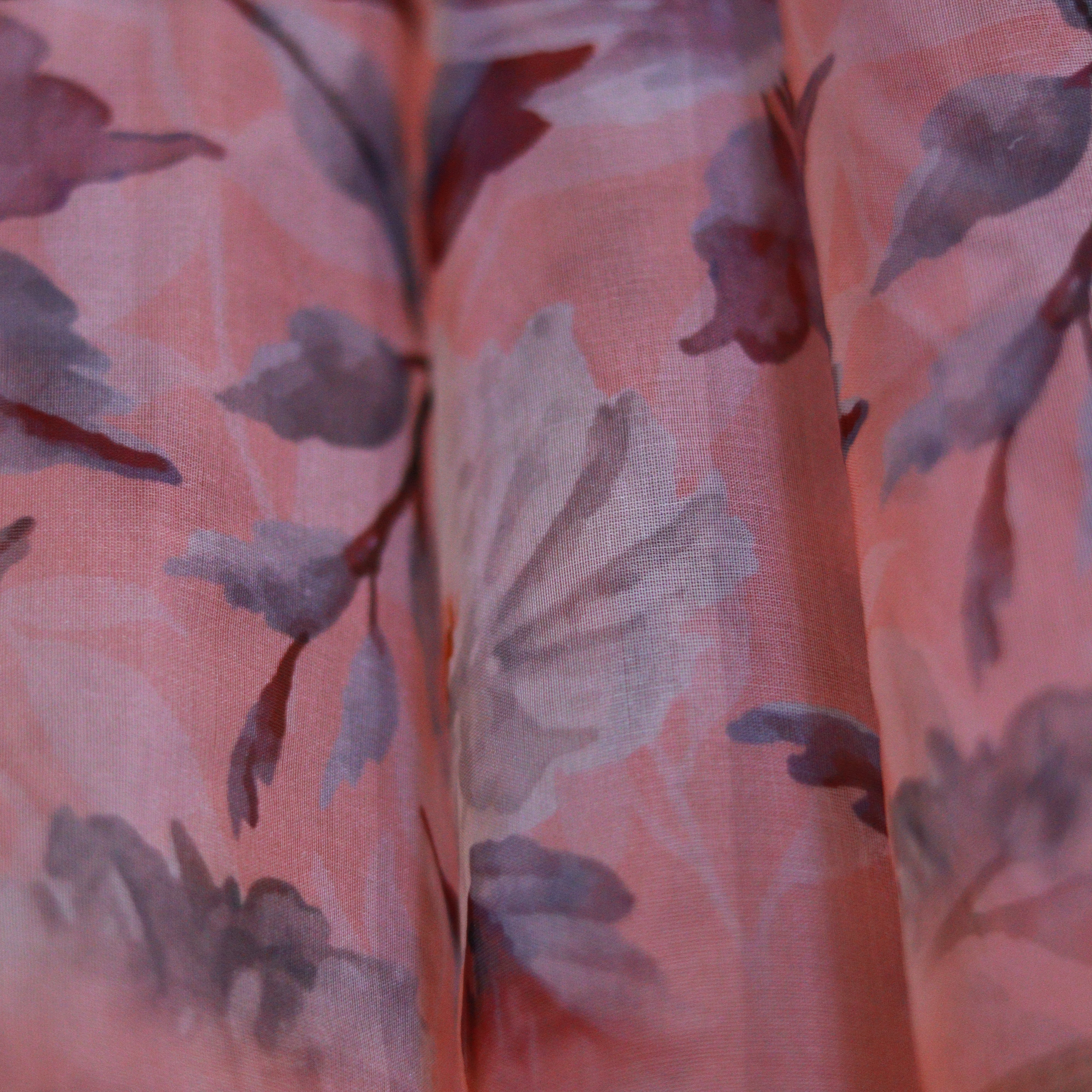 Load image into Gallery viewer, Pink Peach Viscose Organza Fabric-3189
