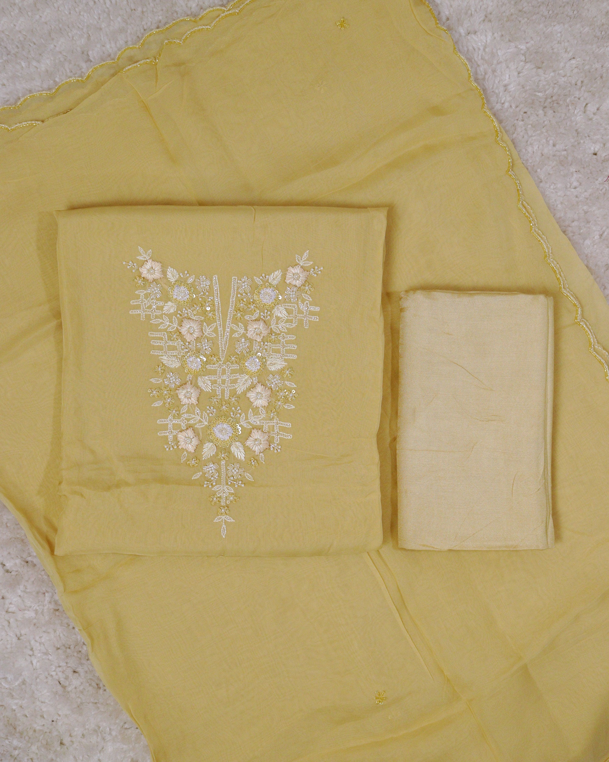 Load image into Gallery viewer, Viscose Organza Unstitched Suit-1100
