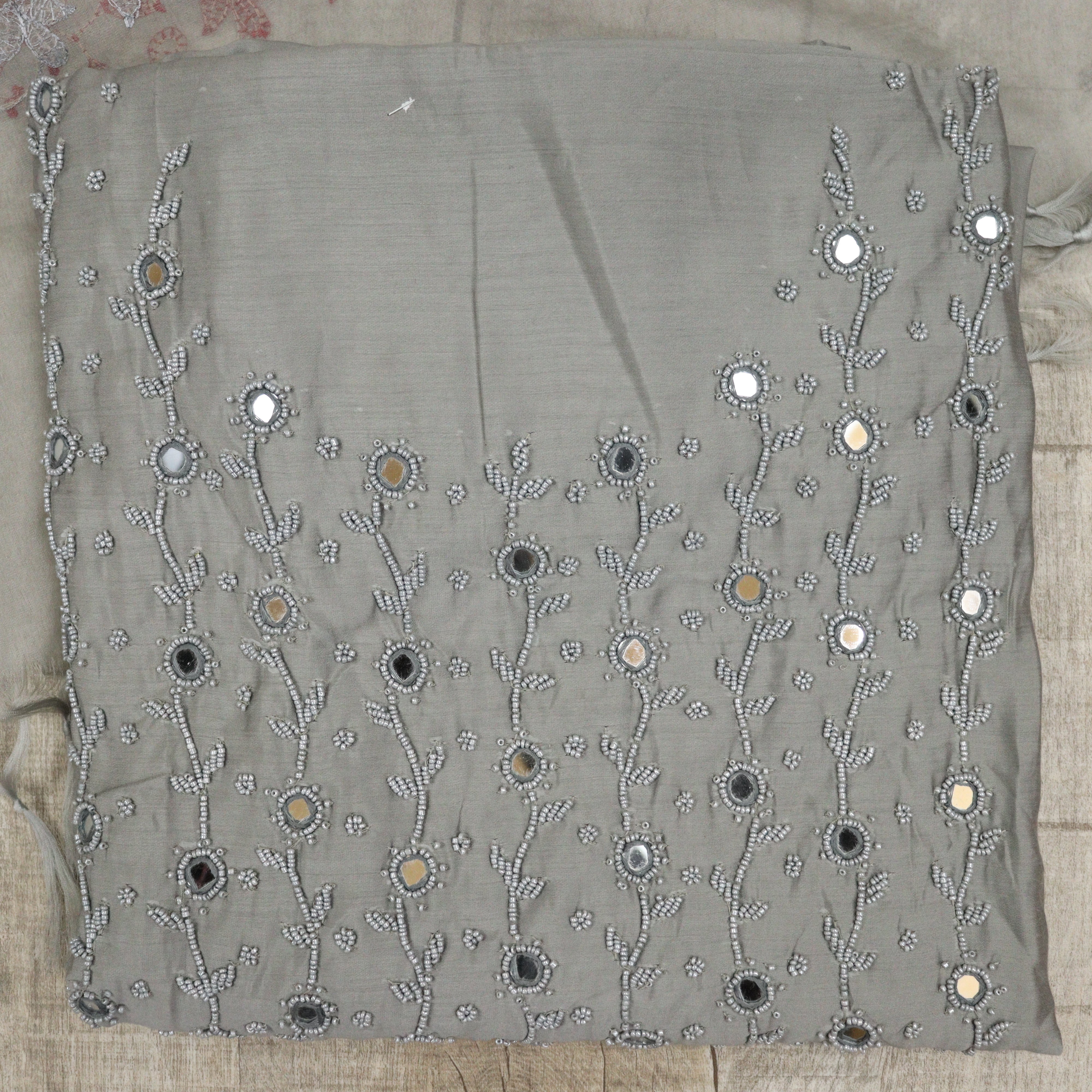 Load image into Gallery viewer, Silver Grey Semi Silk Suit-3447
