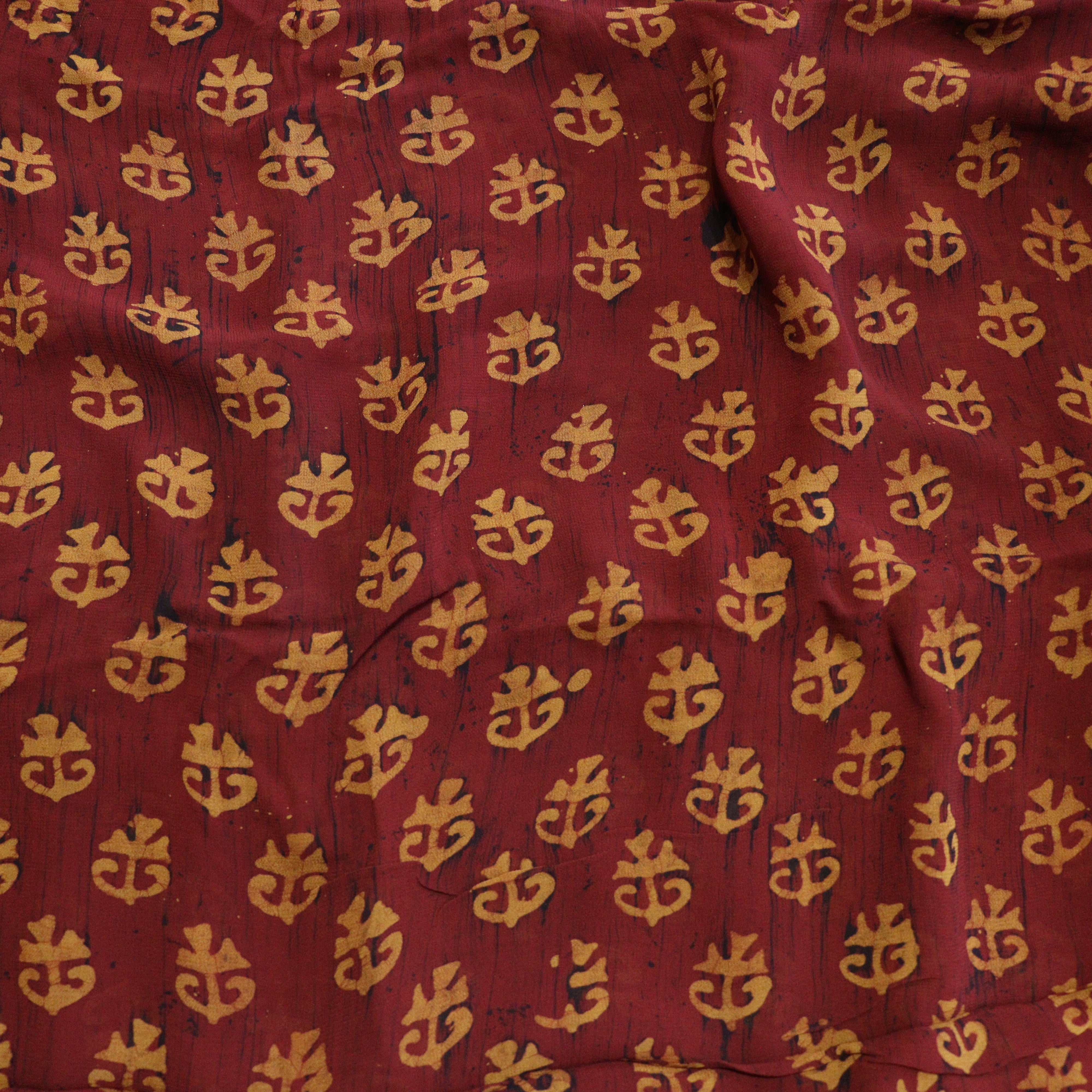 Load image into Gallery viewer, Batik Printed Pure Georgette Fabric - 3335
