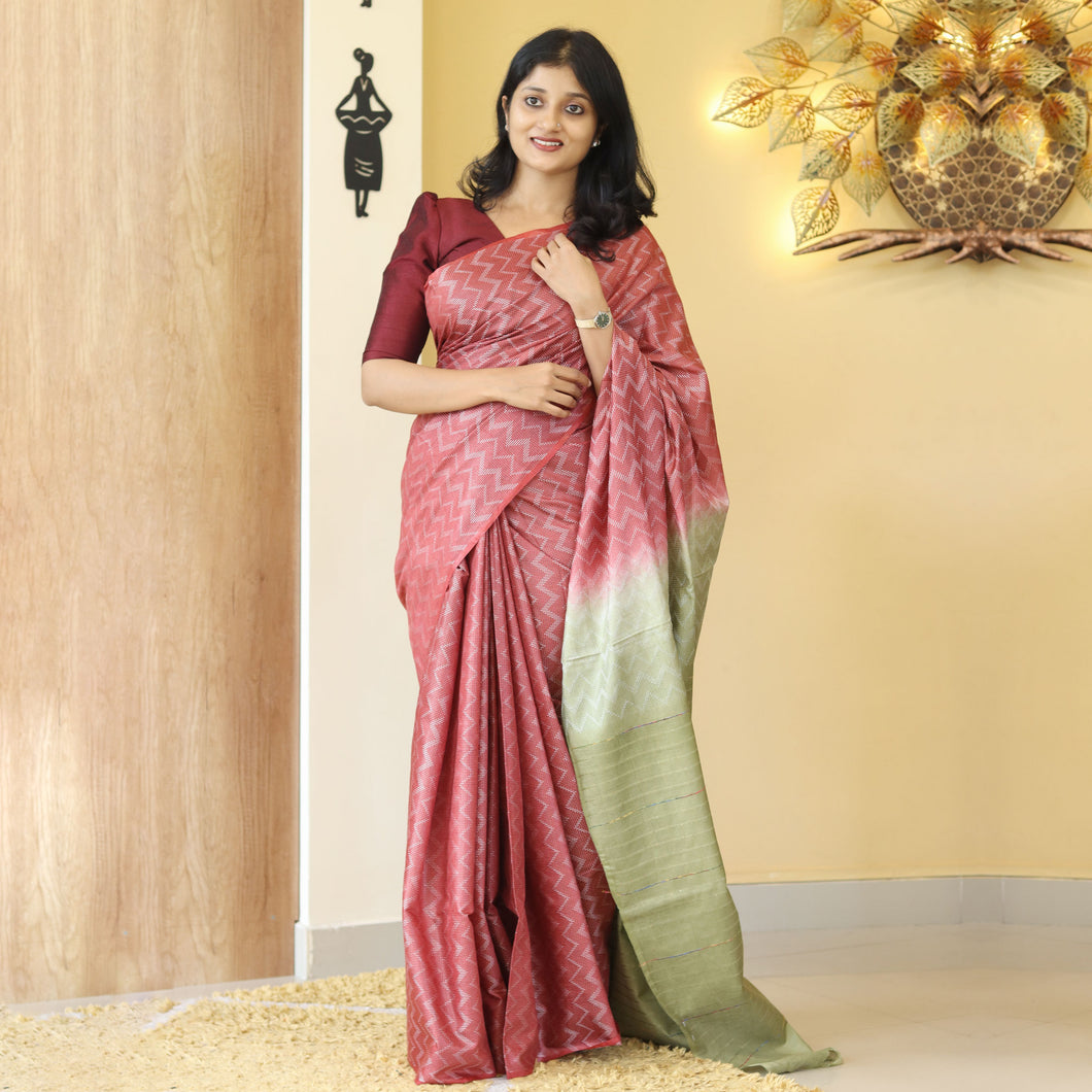 Semi tussar silk saree (PRE-ORDER)