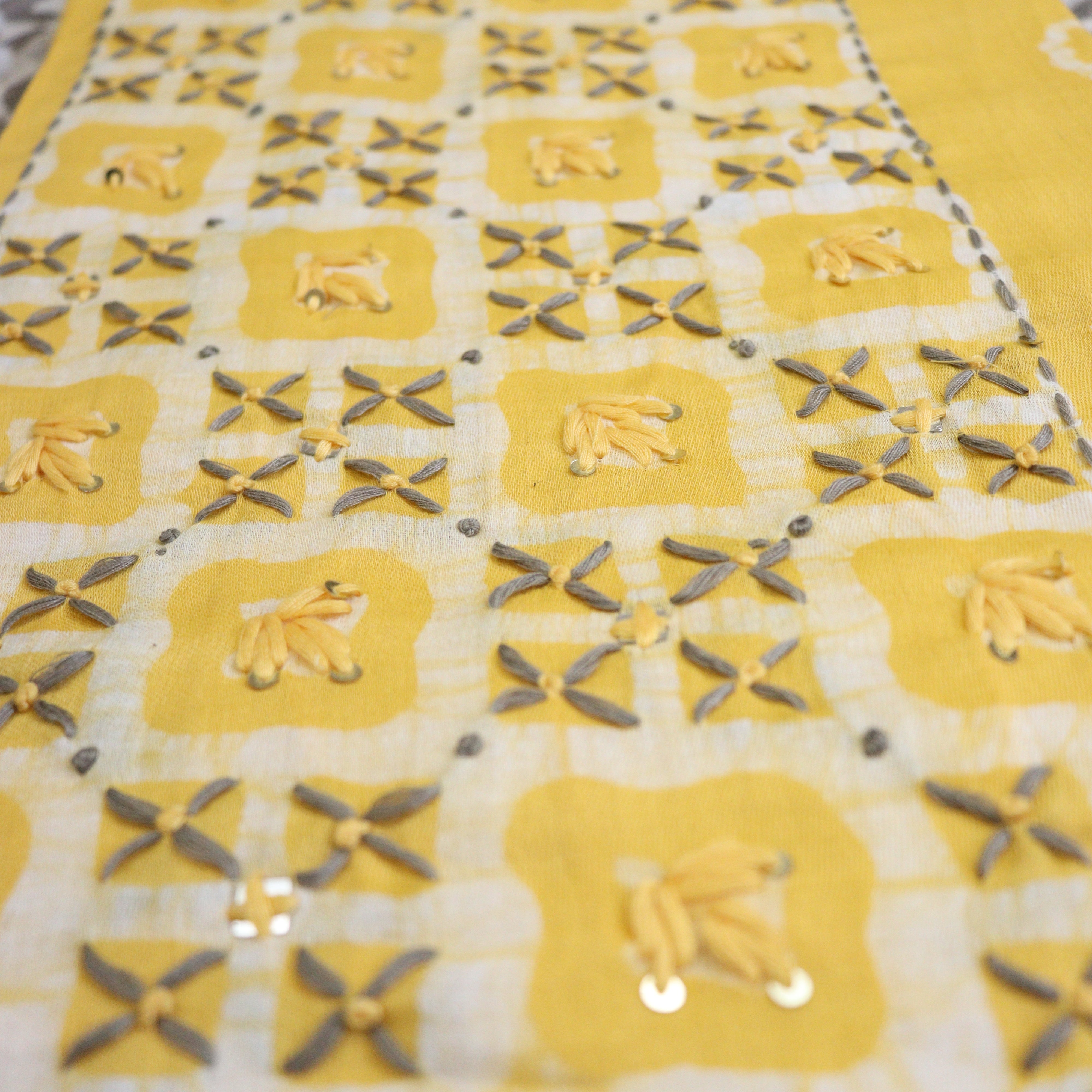 Load image into Gallery viewer, Daffodil Yellow Pure Cotton Suit-3413
