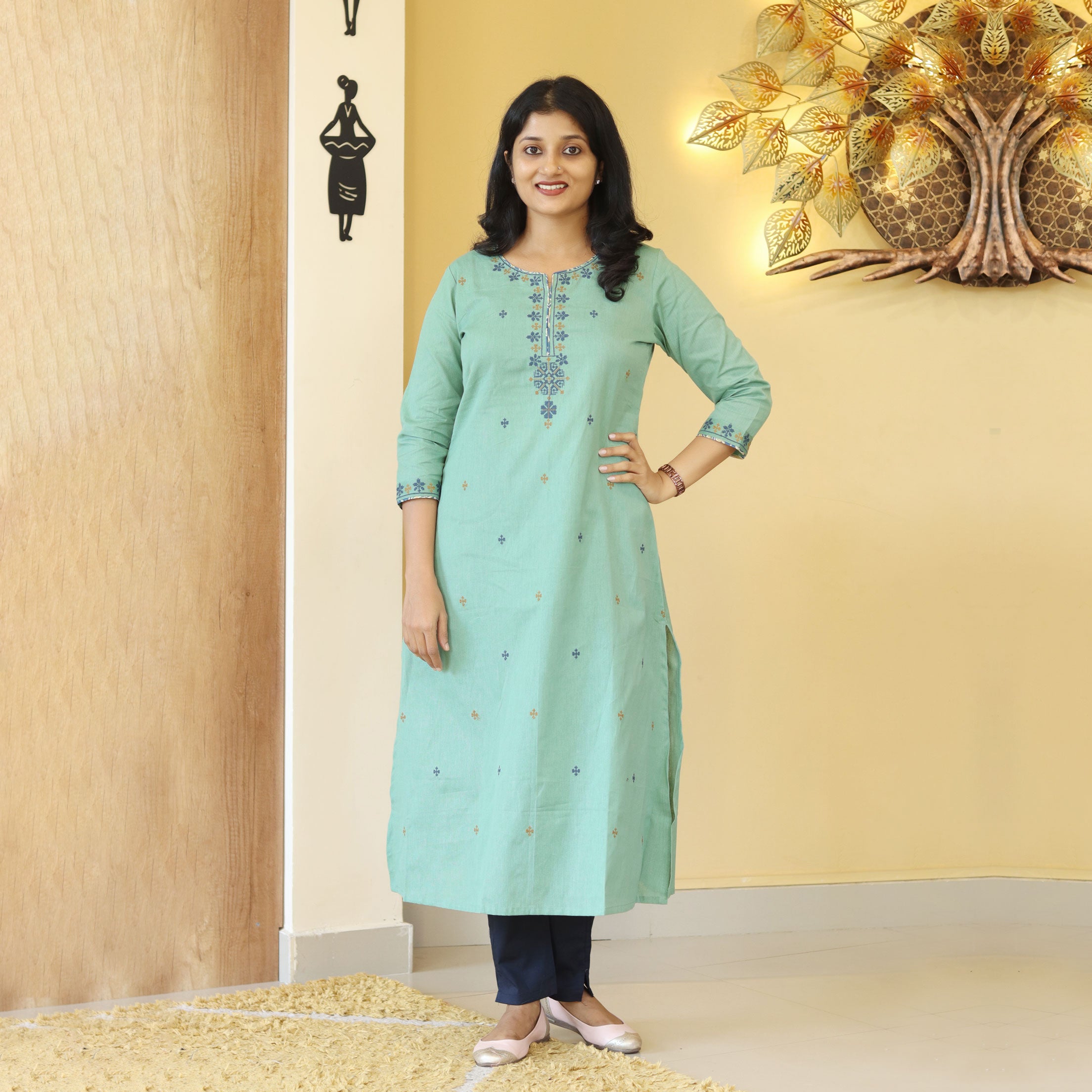 Load image into Gallery viewer, Pure Cotton Kurti-4207
