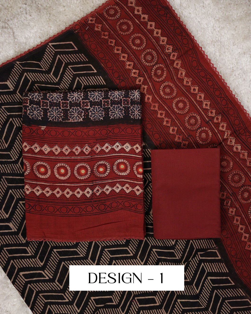 Pure Cotton Unstitched Suit-1200