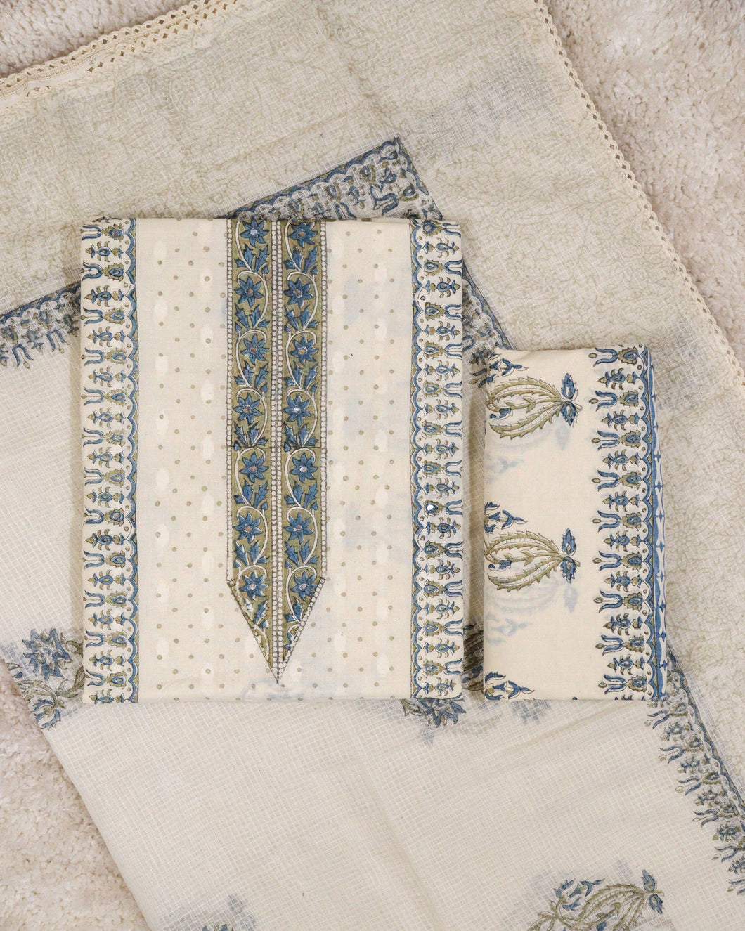 Pure Cotton Unstitched Suit-1287
