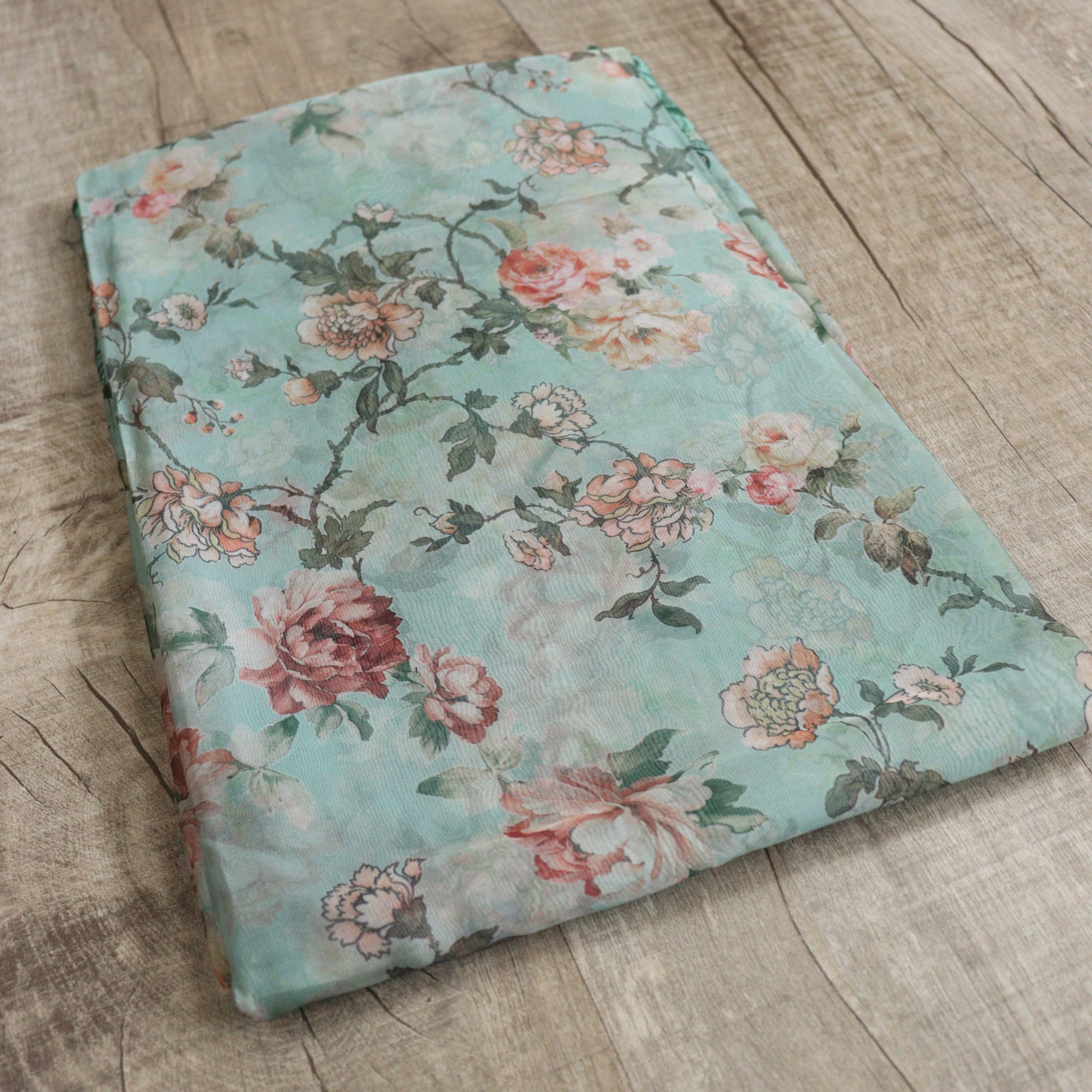 Load image into Gallery viewer, Grey Green Organza Suit-3363
