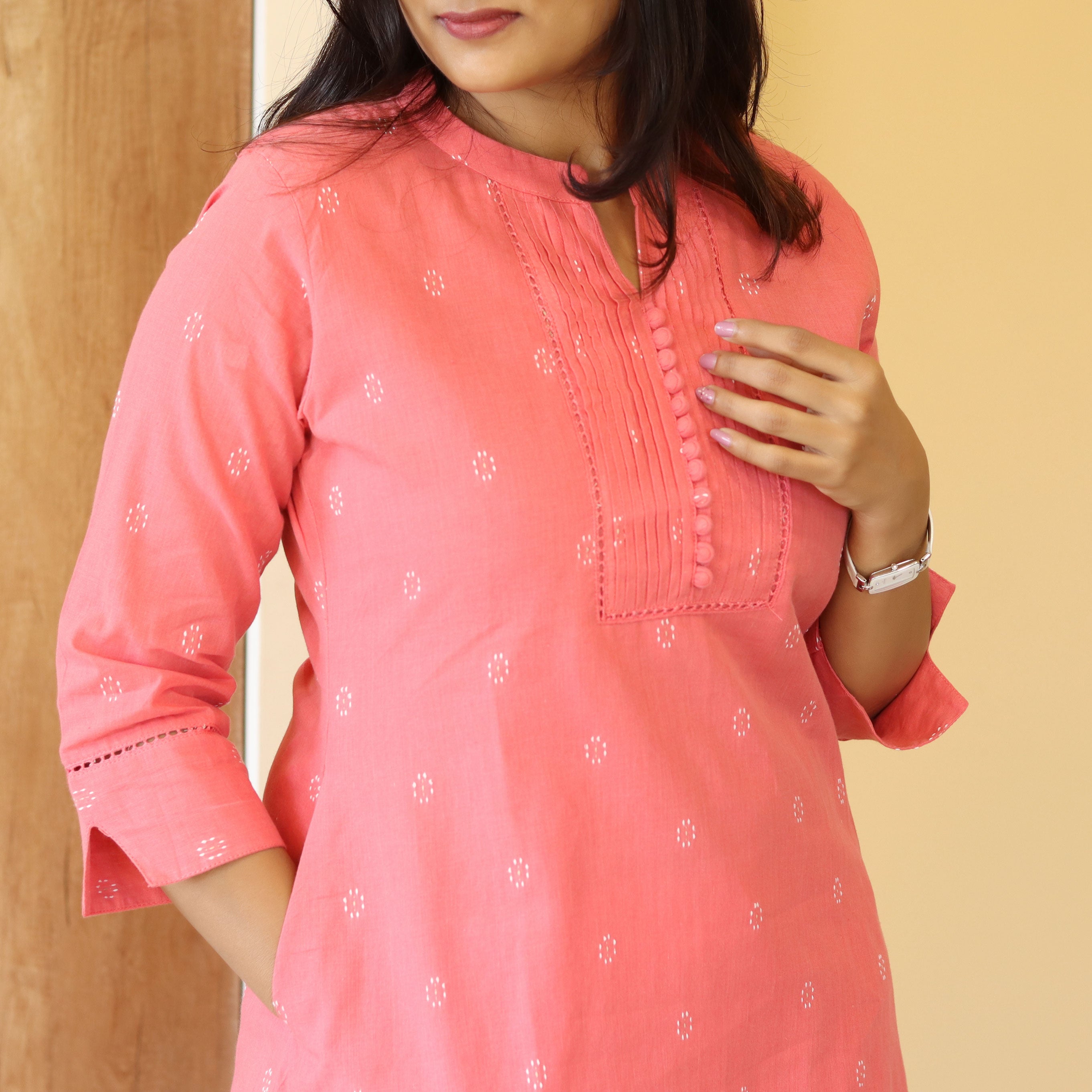 Load image into Gallery viewer, Pure Cotton A-line Kurti-4127
