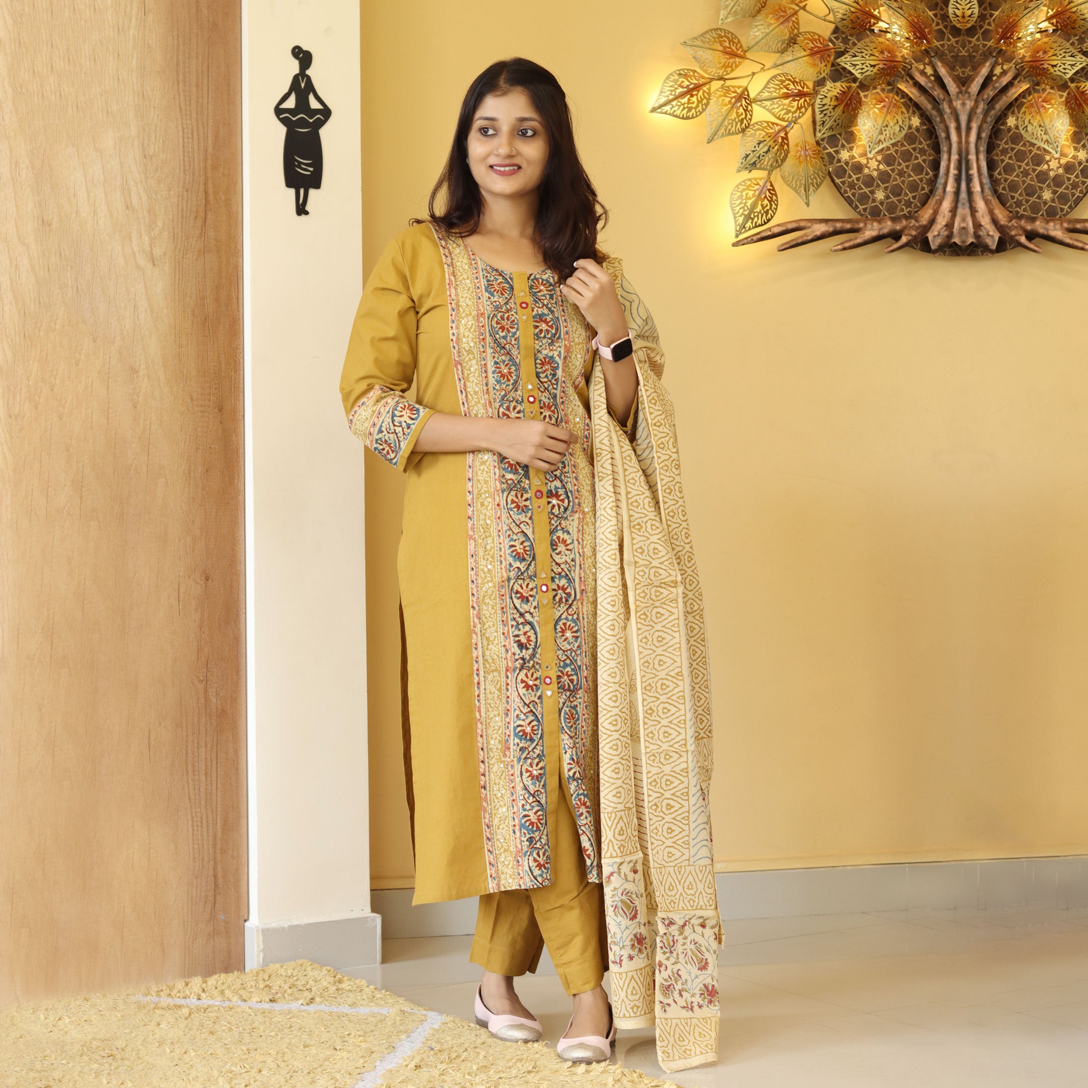 Load image into Gallery viewer, Pure Cotton Kurti Set - 4370
