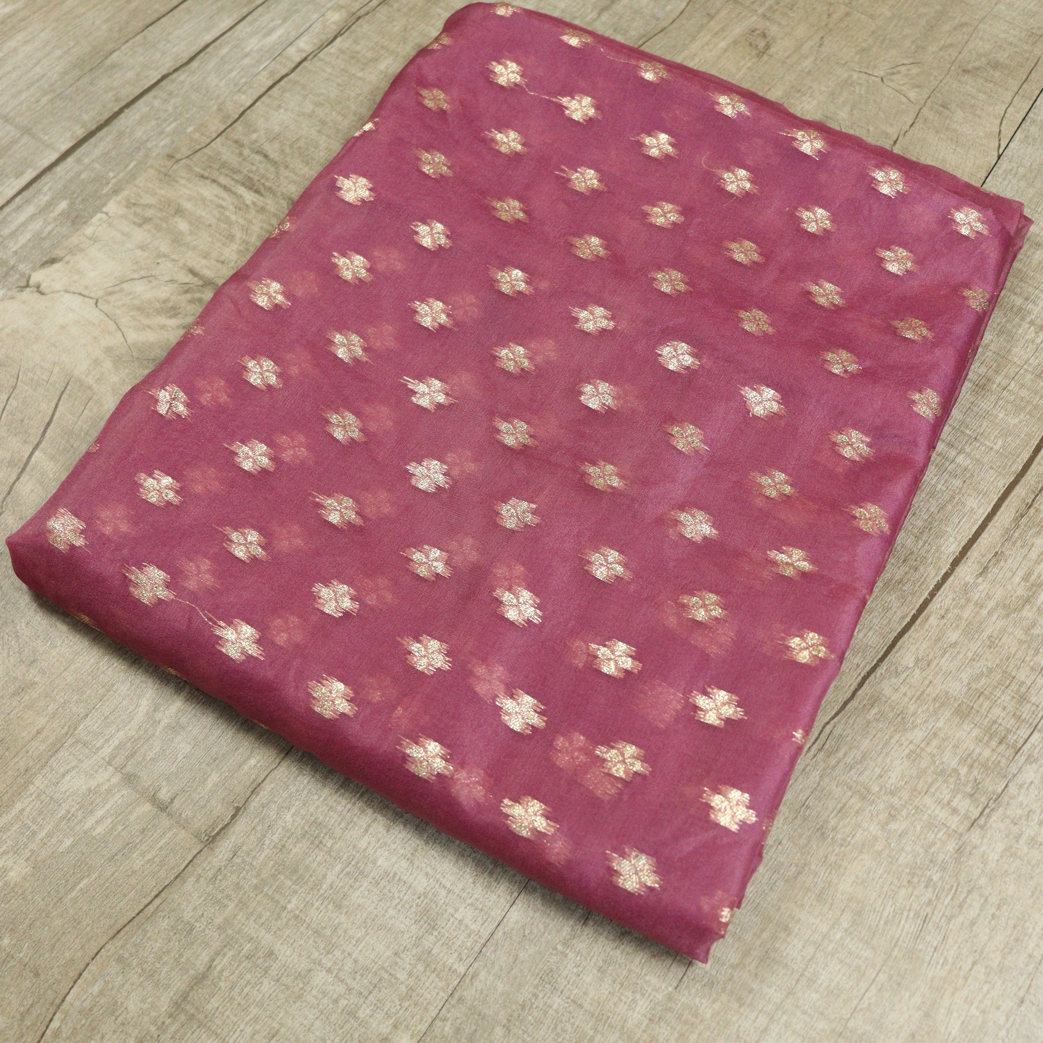 Load image into Gallery viewer, Onion Pink Organza Unstitched Suit-3504
