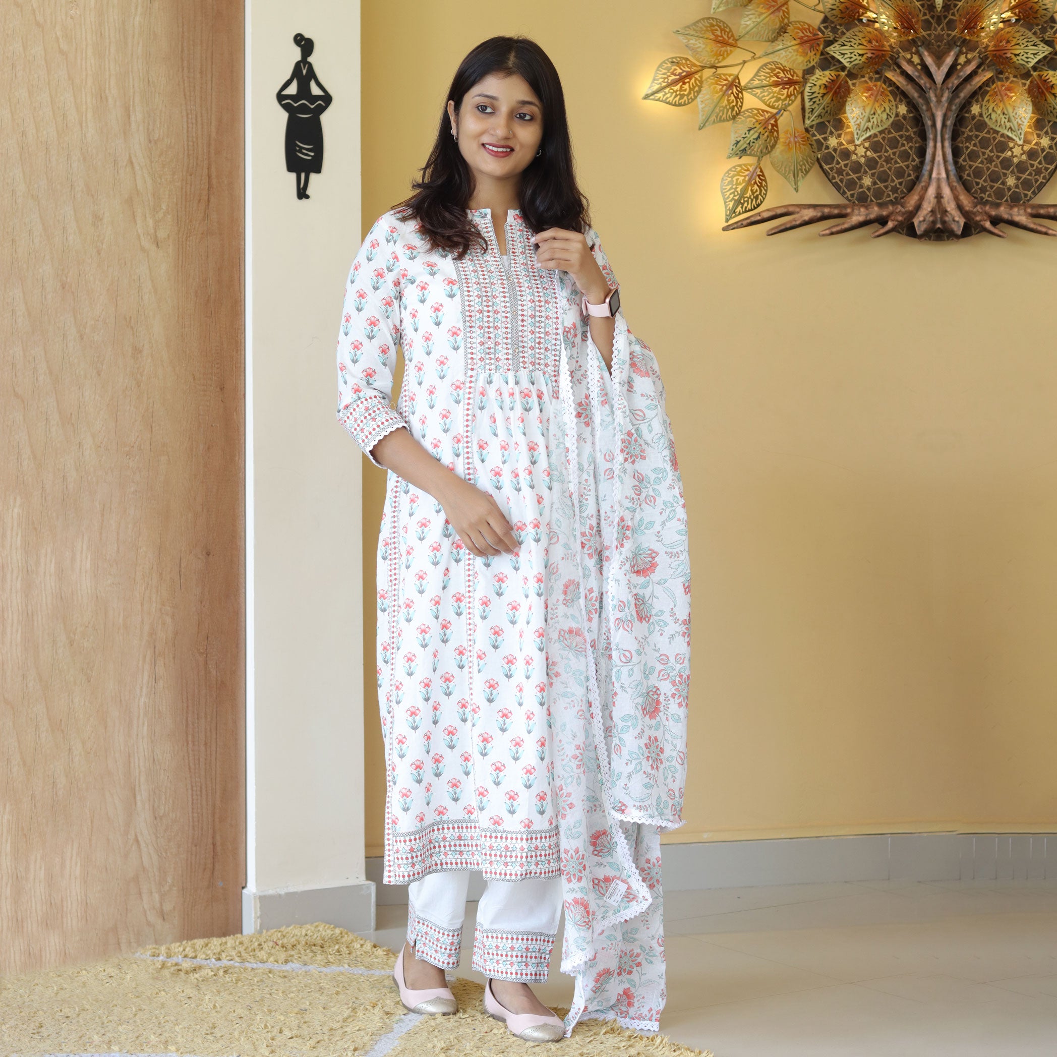 Load image into Gallery viewer, Pure Cotton Kurti Set-4349
