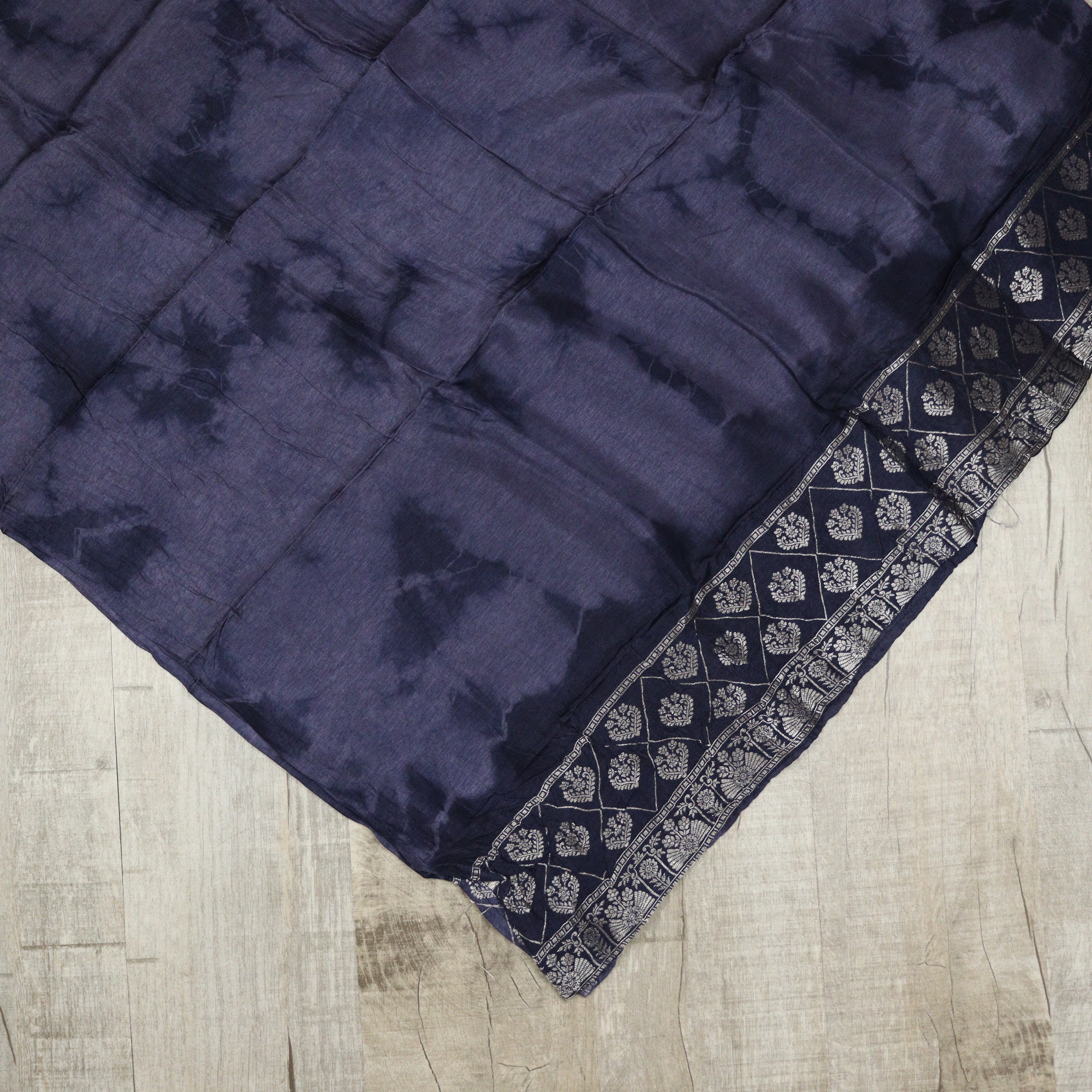 Load image into Gallery viewer, Midnight Blue Pure Banarasi Suit-3514
