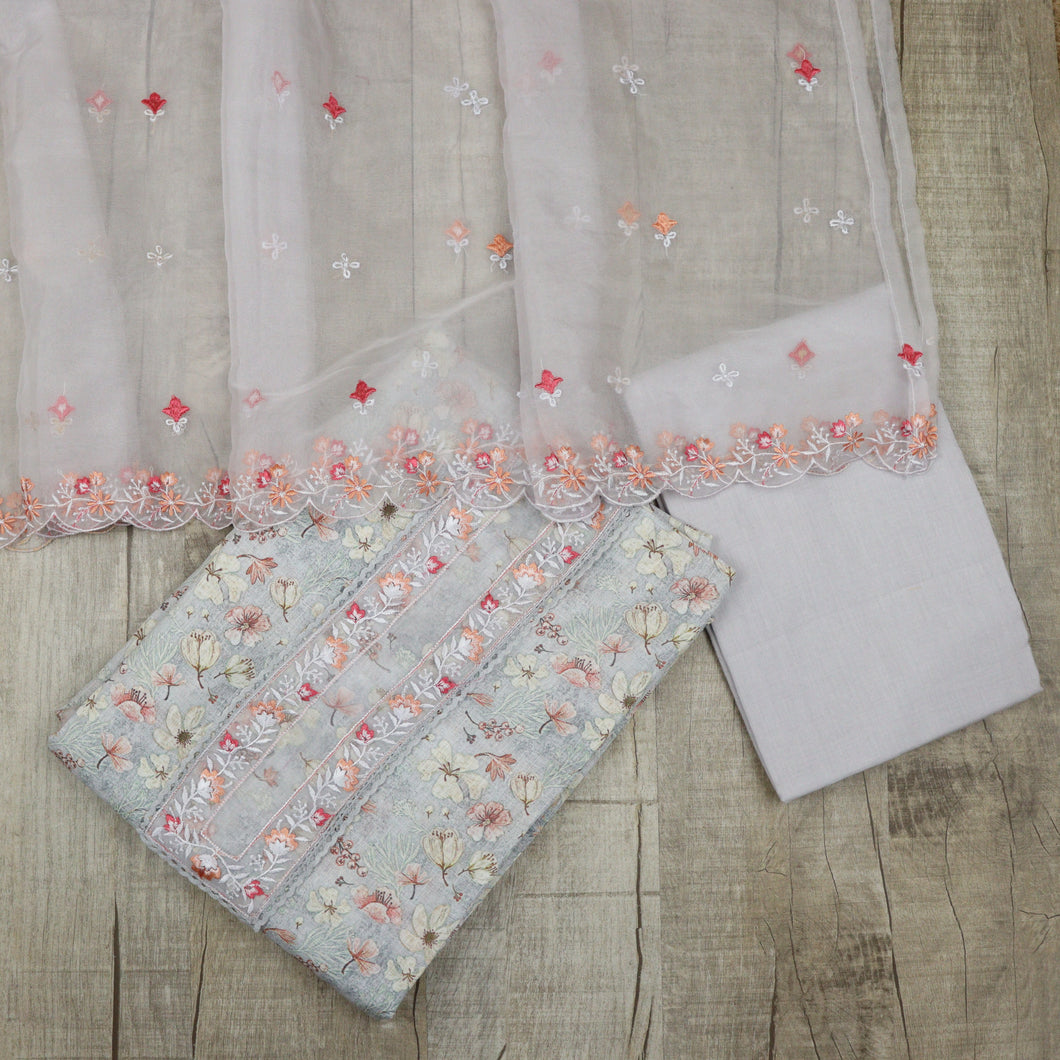 Pale Lilac Linen Cotton Suit- 3513