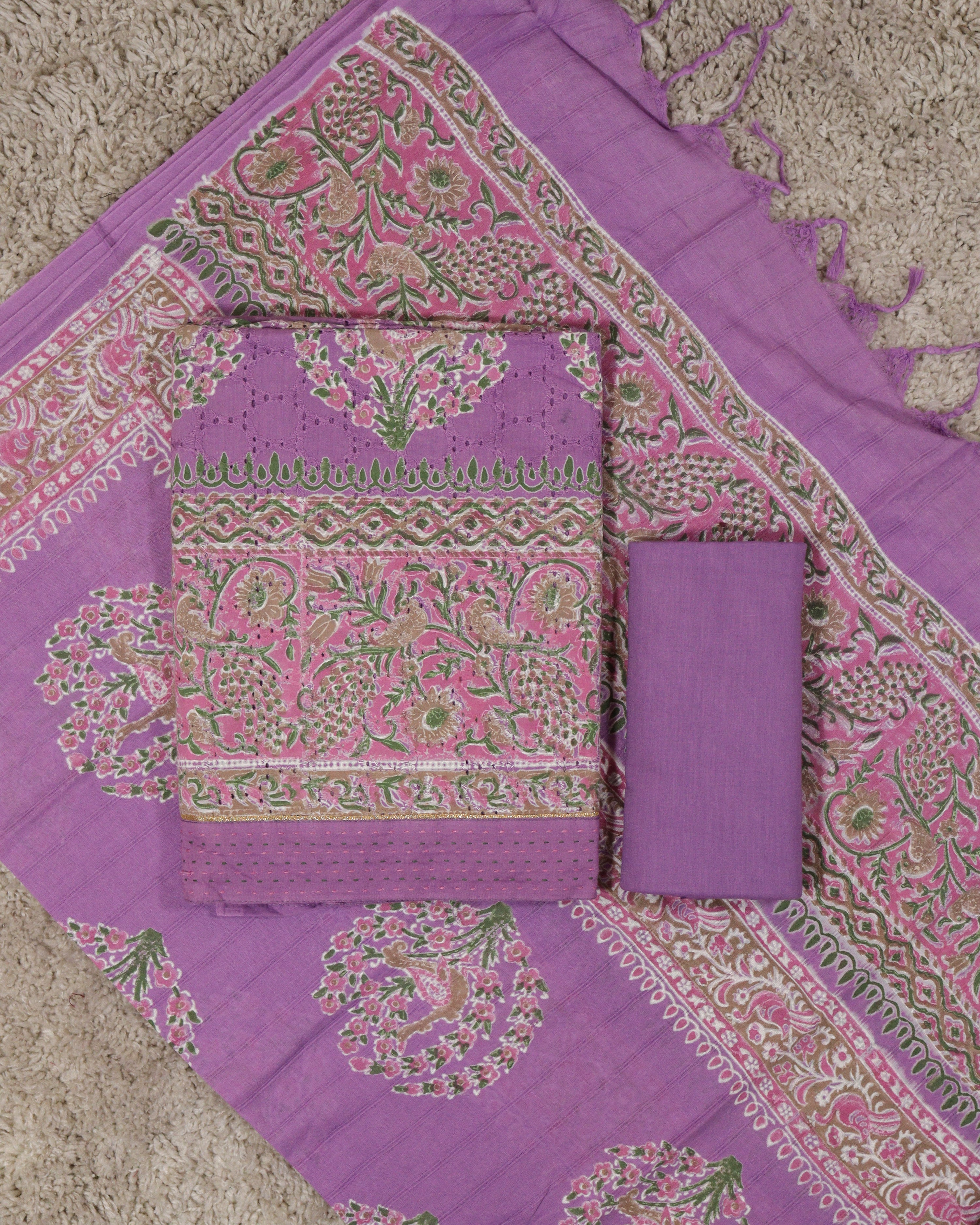 Load image into Gallery viewer, Cotton Unstitched Suit-5915
