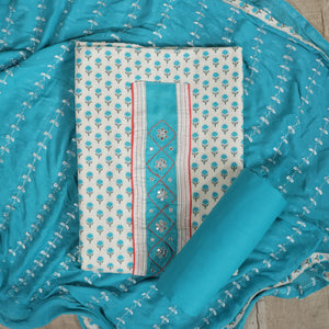 PURE COTTON UNSTITCHED SUIT-734
