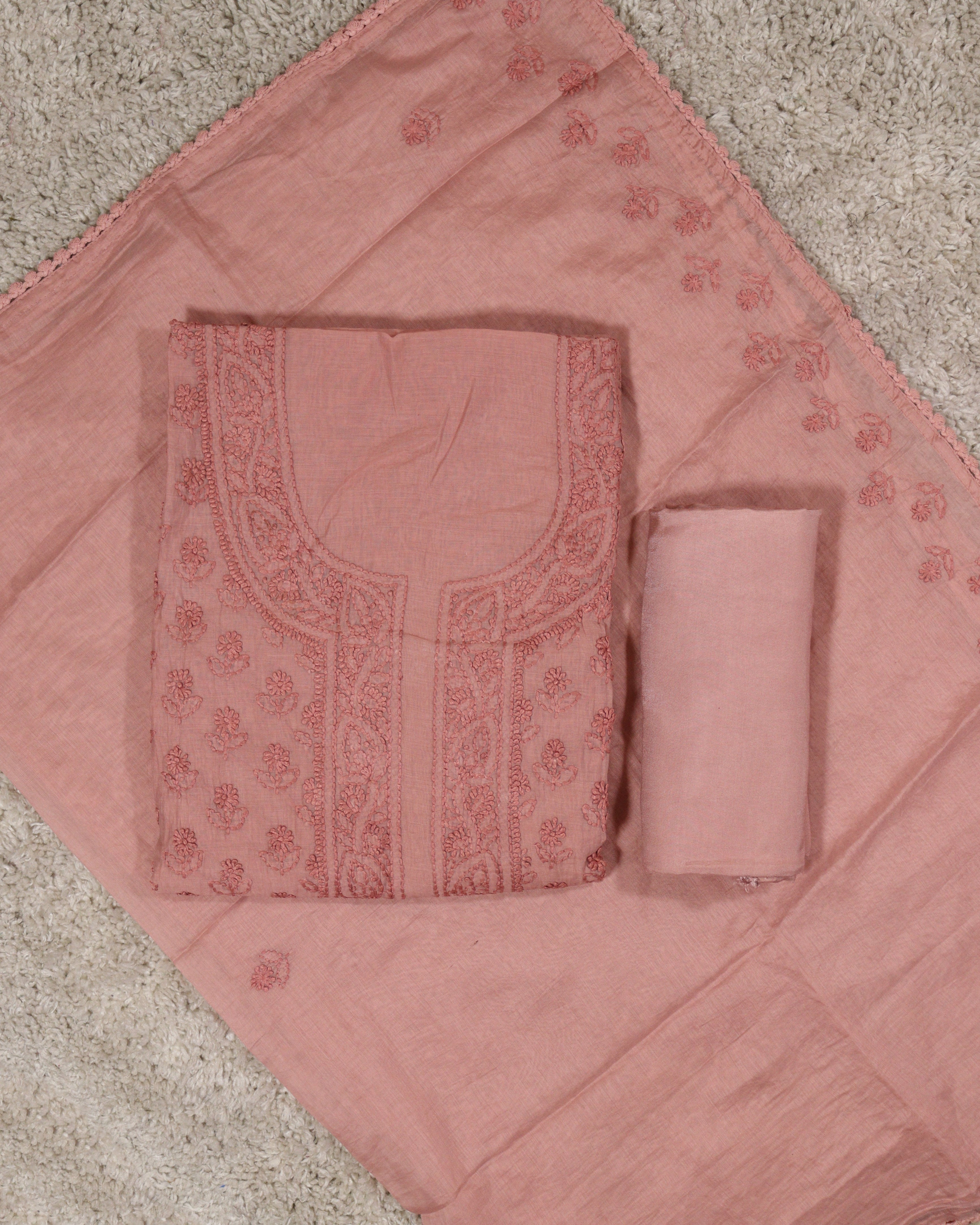 Load image into Gallery viewer, Mul Chanderi Unstitched Suit-5907
