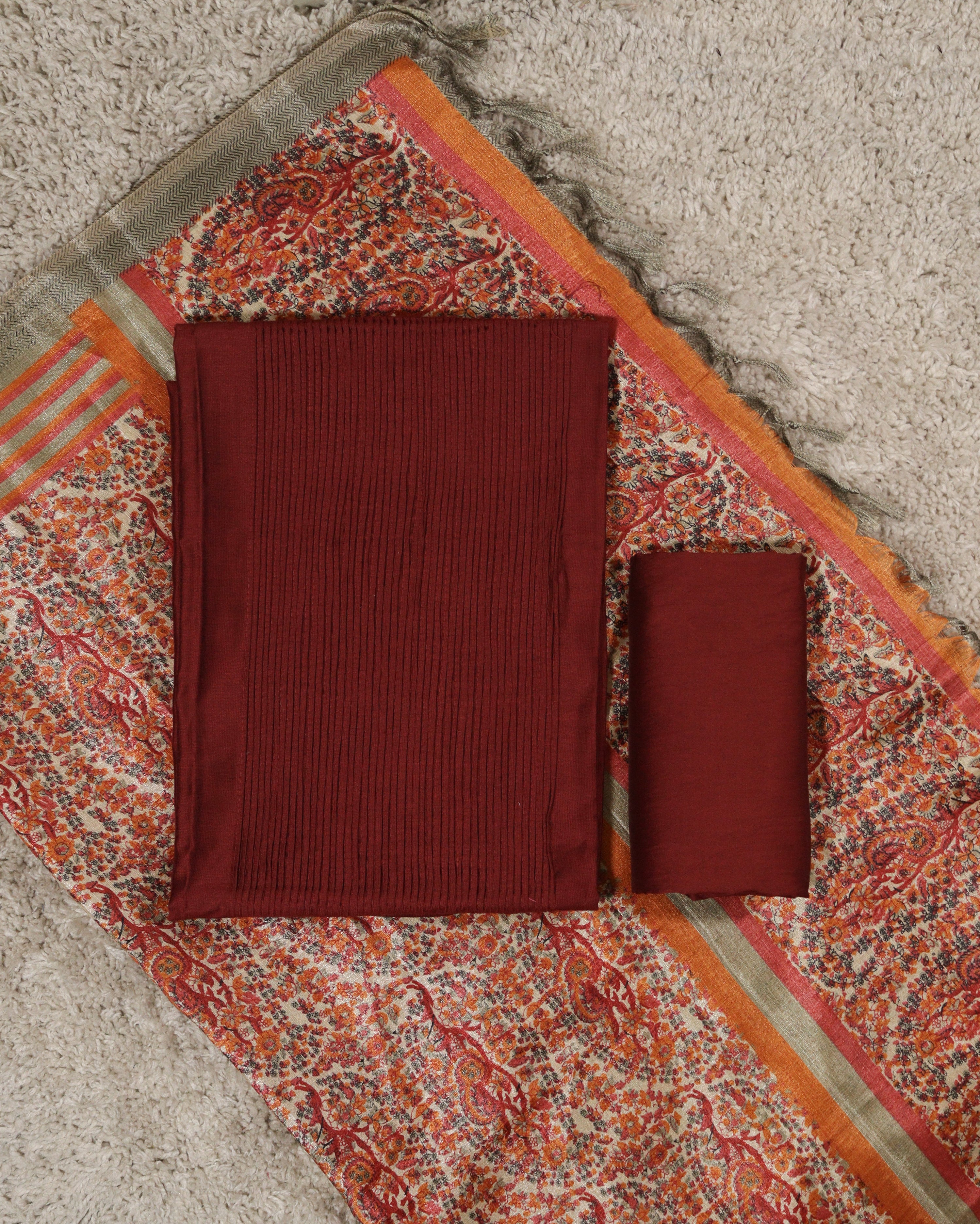 Load image into Gallery viewer, Semi Silk Unstitched Suit-6151
