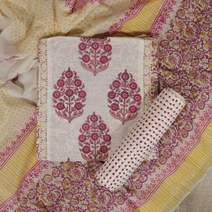 PURE COTTON UNSTITCHED SUIT-4473