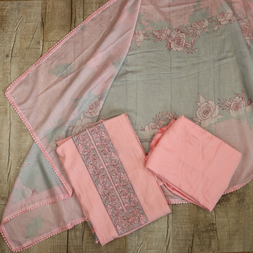 Pink Pure Cotton Suit-3486