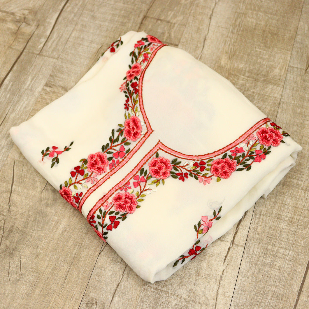 Off-White pure Georgette Handwork Suit-3537
