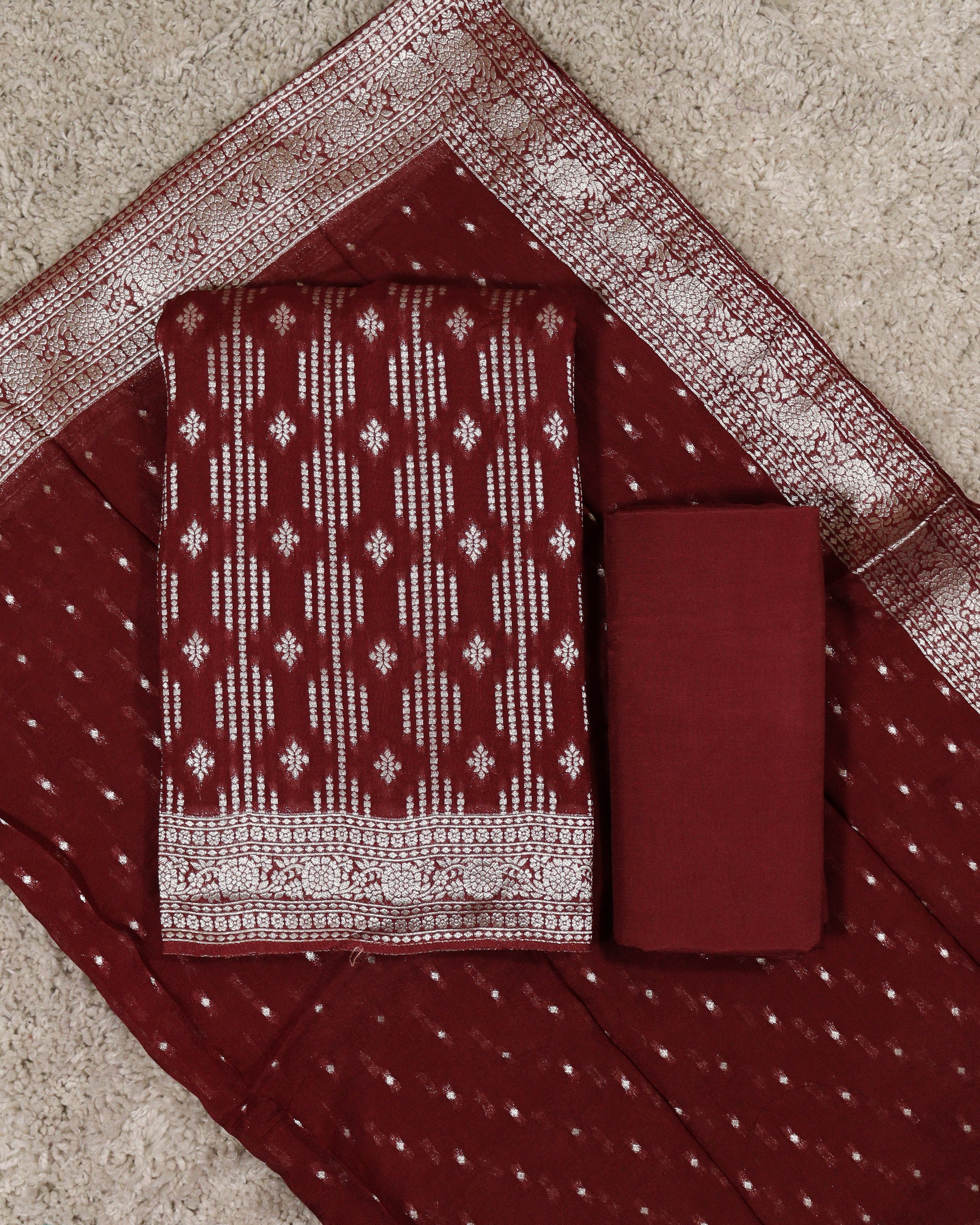 Load image into Gallery viewer, Banarasi Unstitched Suit-6207
