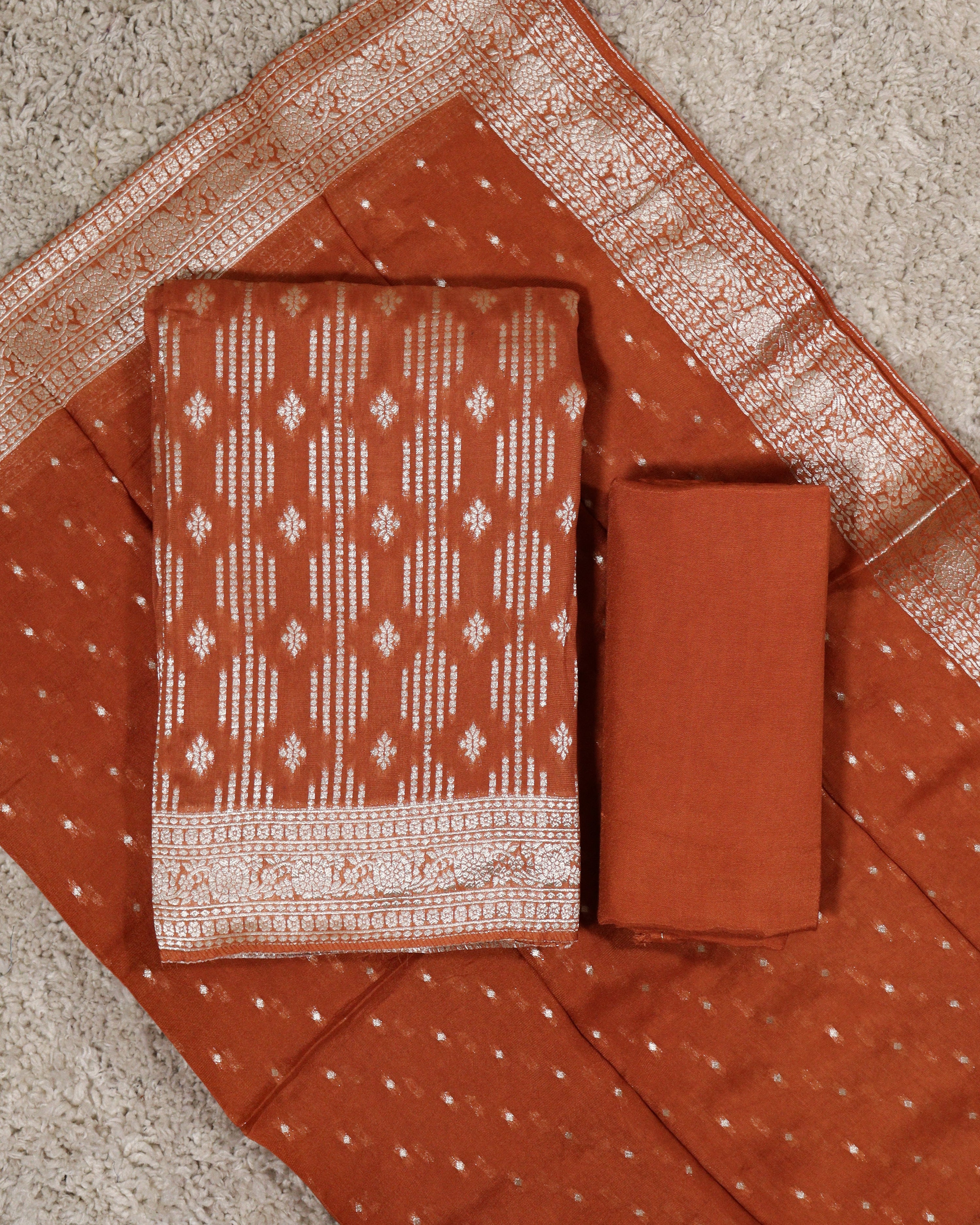 Load image into Gallery viewer, Banarasi Unstitched Suit-6207
