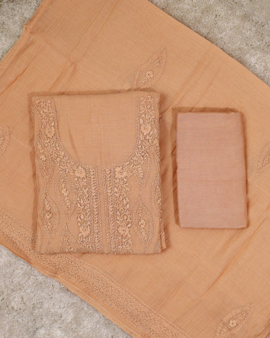Mul Chanderi Silk Unstitched Suit-2094